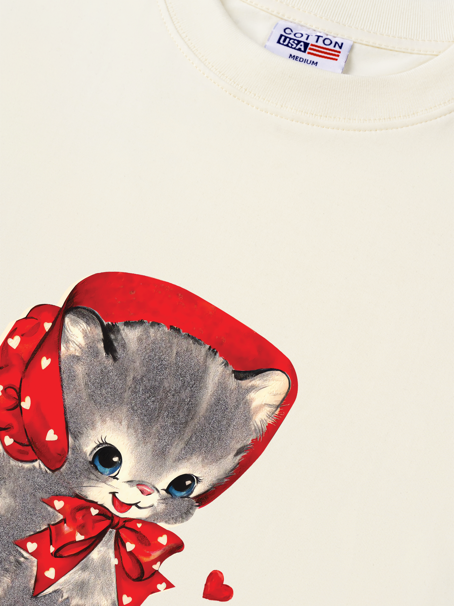 Áo Thun Relaxed Fit Soft Paw Cute Cat