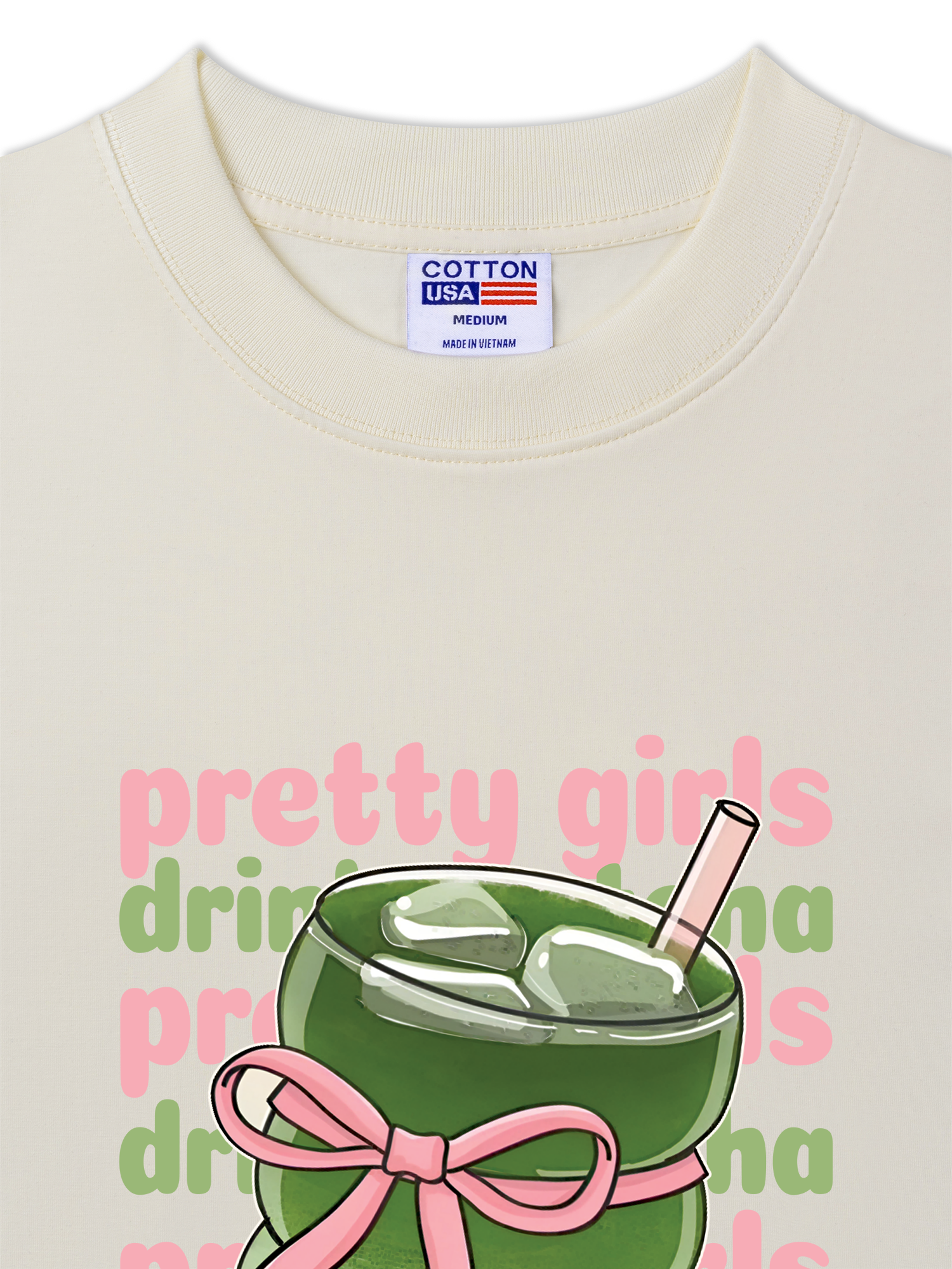Áo Thun Relaxed Fit Daily Cup Pretty Girls Drink Matcha