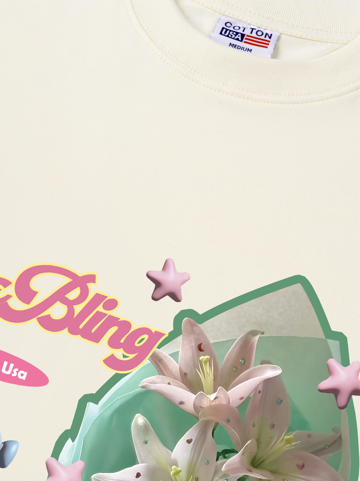 Áo Thun Relaxed Fit Bling The Bling Pink Lily