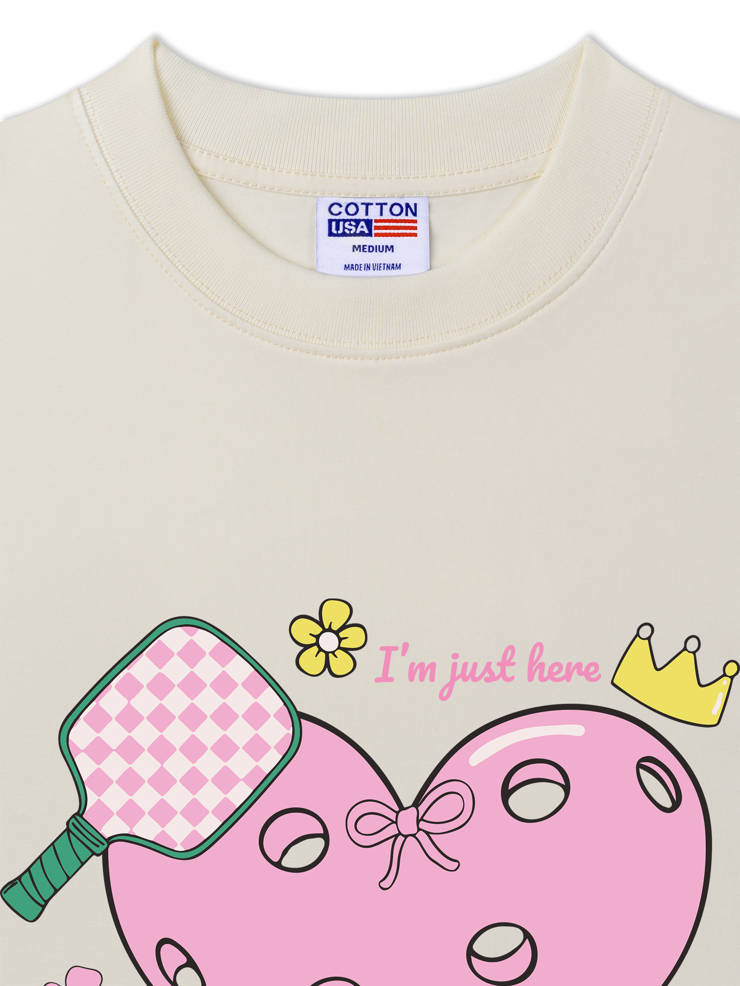 Áo Thun Relaxed Fit I_m Just Here For Pickleball