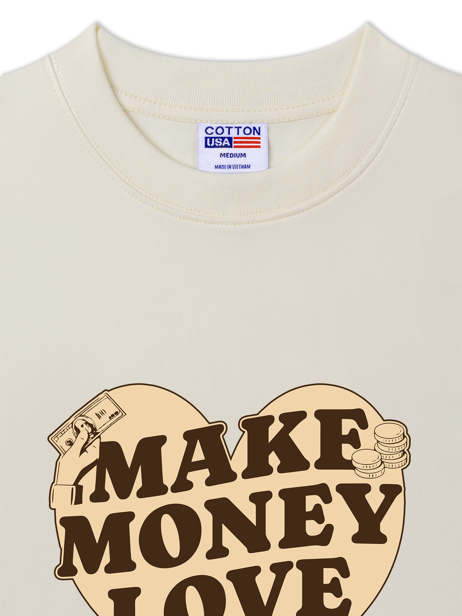 Áo Thun Relaxed Fit Money Make Money Love