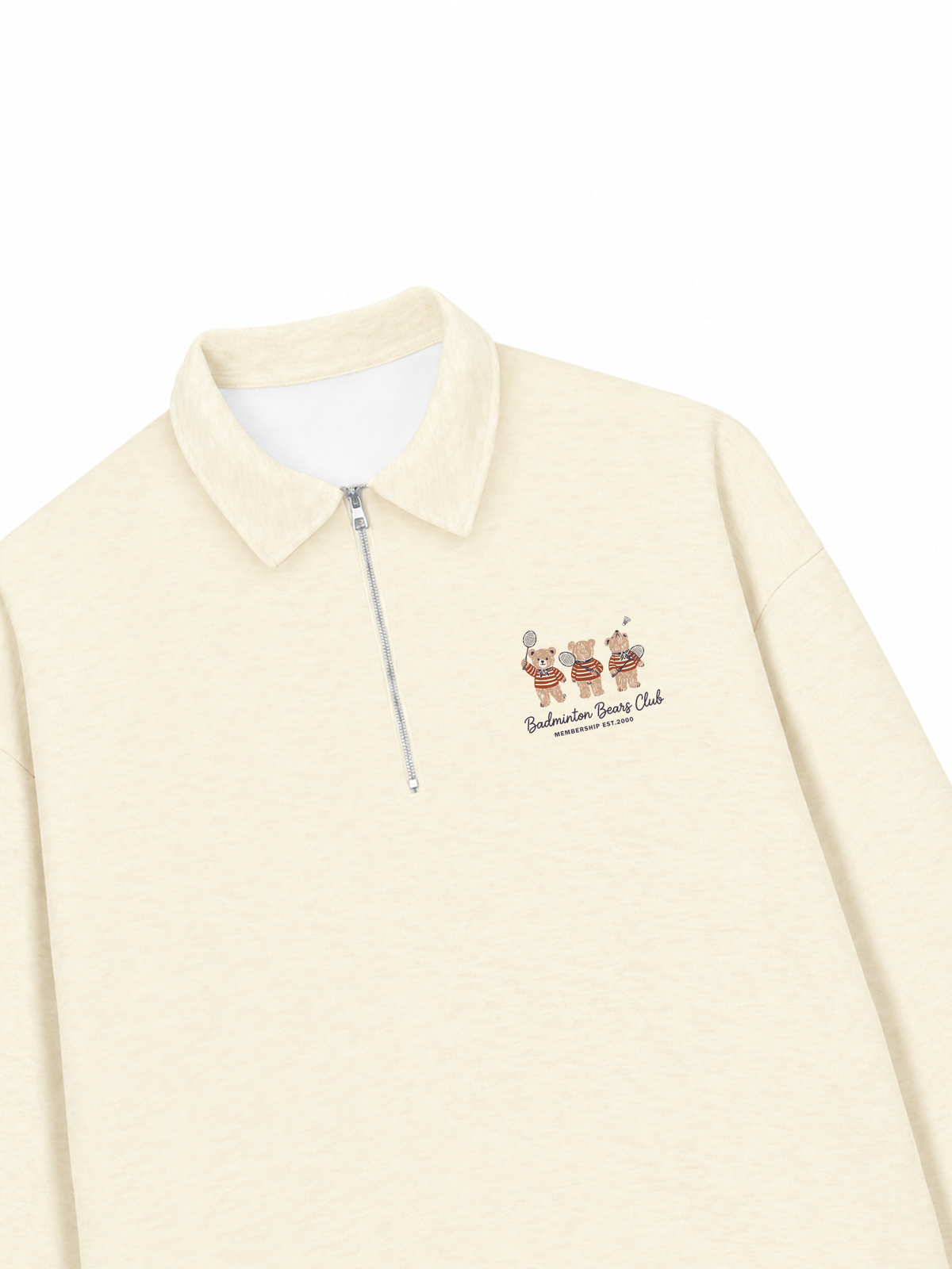 Áo Sweater Polo Nỉ Hai Da Badminton Bears Club
