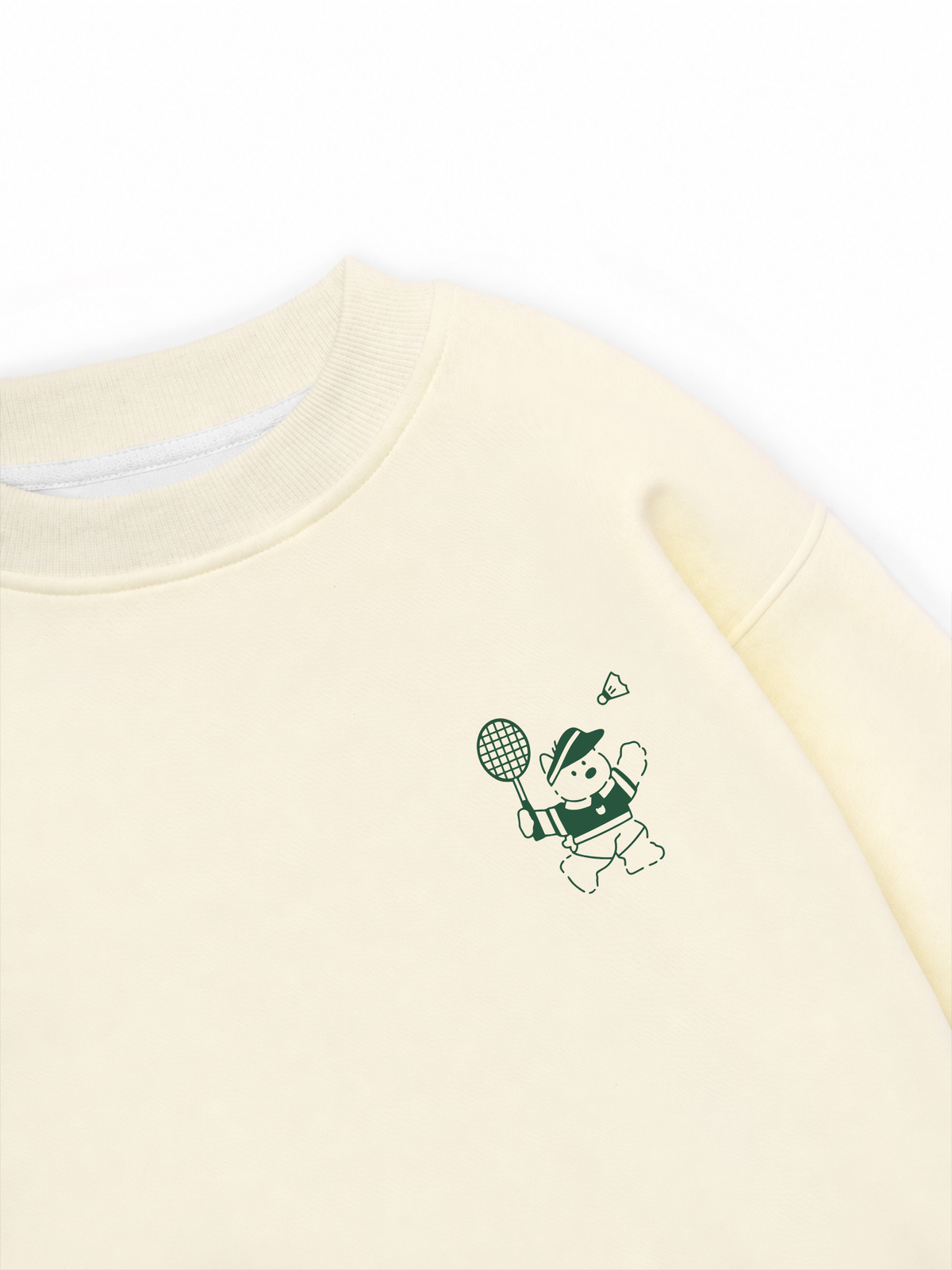 Áo Sweater Nỉ Hai Da Badminton Club Green