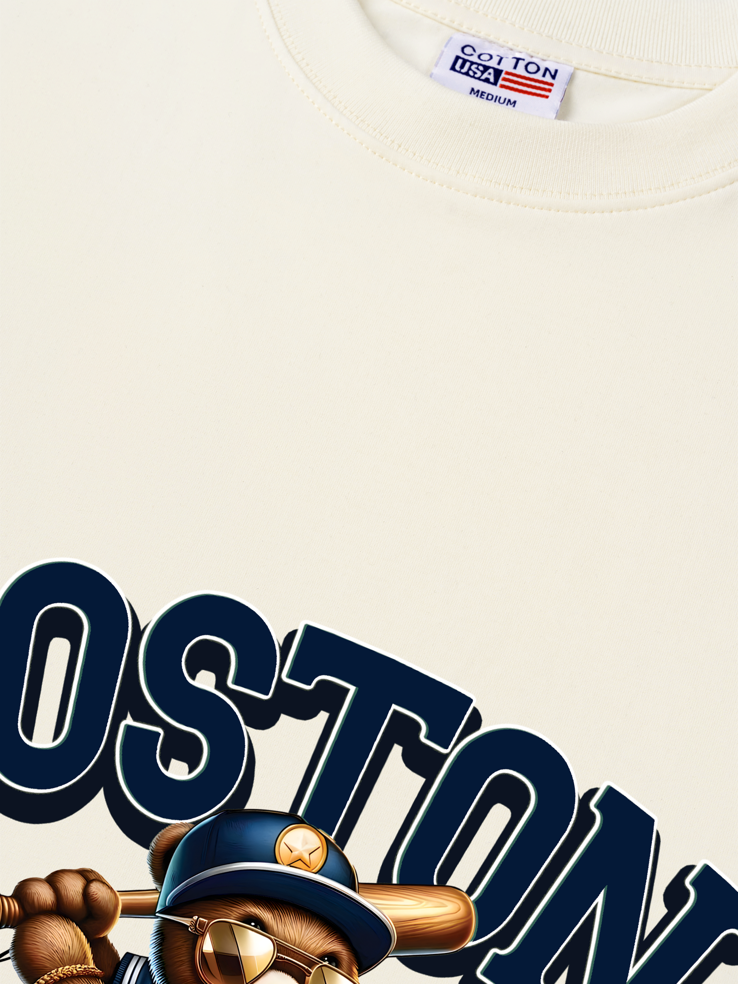 Áo Thun Relaxed Fit Baseball Boston Teddy