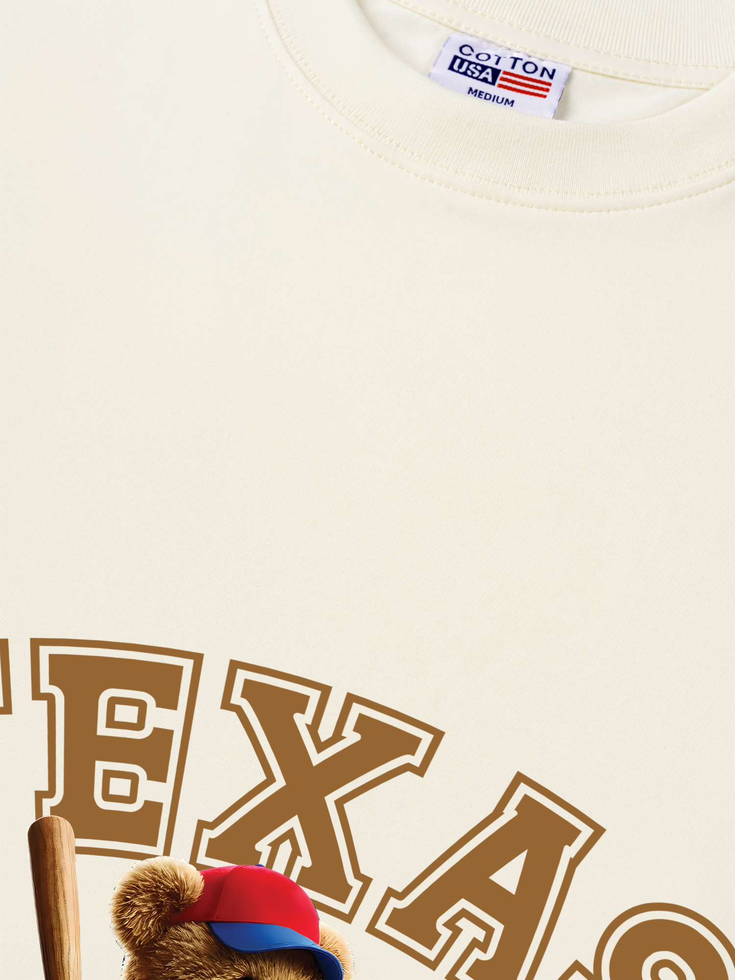 Áo Thun Relaxed Fit Baseball Texas Teddy Fan Club