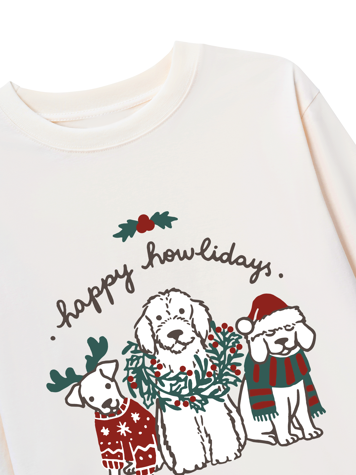 Áo Thun Dài Tay Happy Howlidays