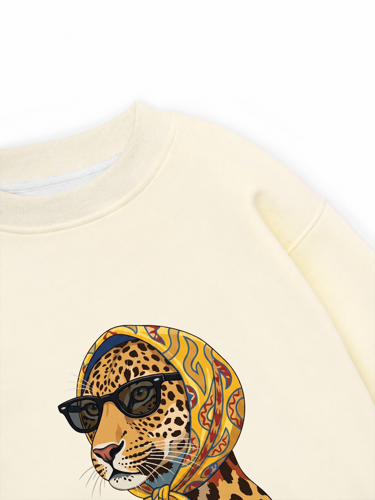 Áo Sweater Nỉ Hai Da Urban Leopard Safari Chic