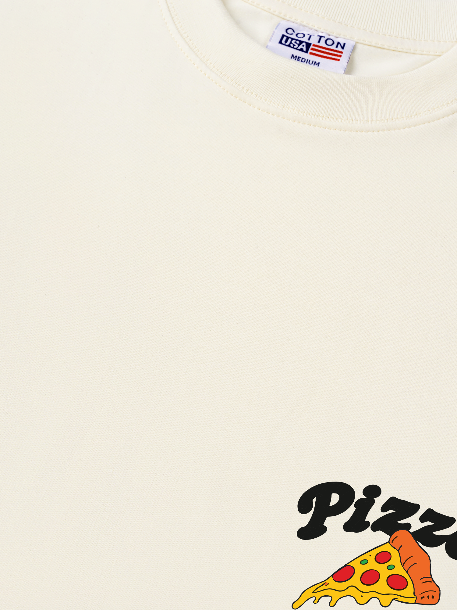 Áo Thun Relaxed Fit Yummy Mood Pizza Daily