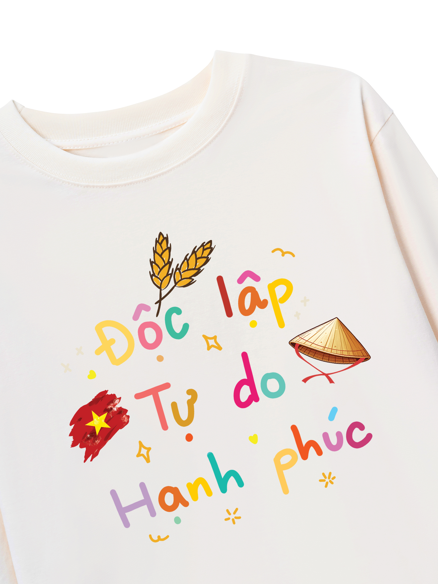 Áo Thun Dài Tay Độc Lập - Tự Do - Hạnh Phúc