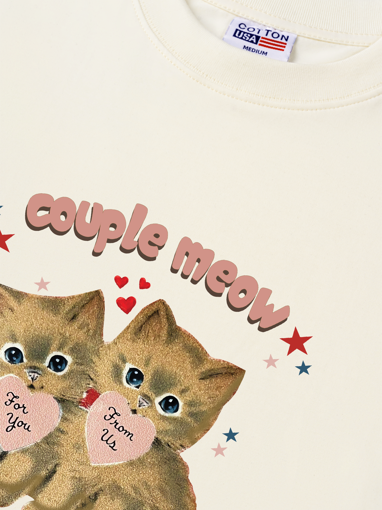 Áo Thun Relaxed Fit Soft Paw Couple Meow