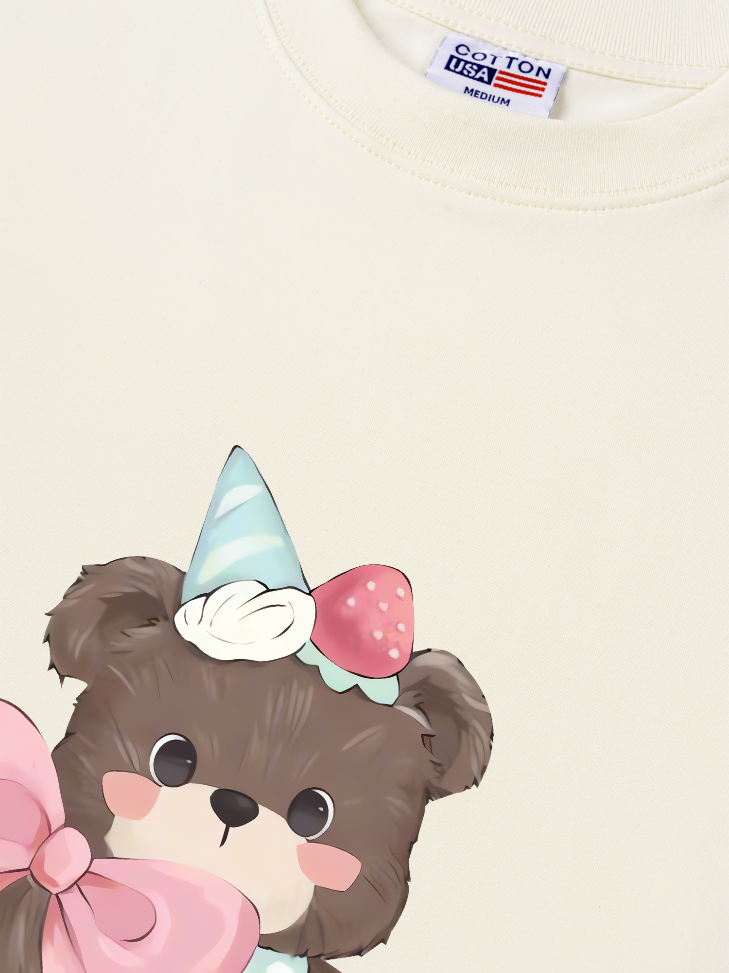 Áo Thun Relaxed Fit Soft Paw Strawberry Bear