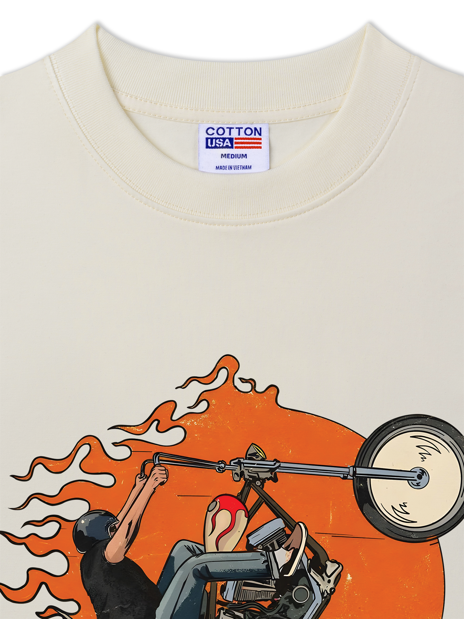 Áo Thun Relaxed Fit Motorbike Born to Ride