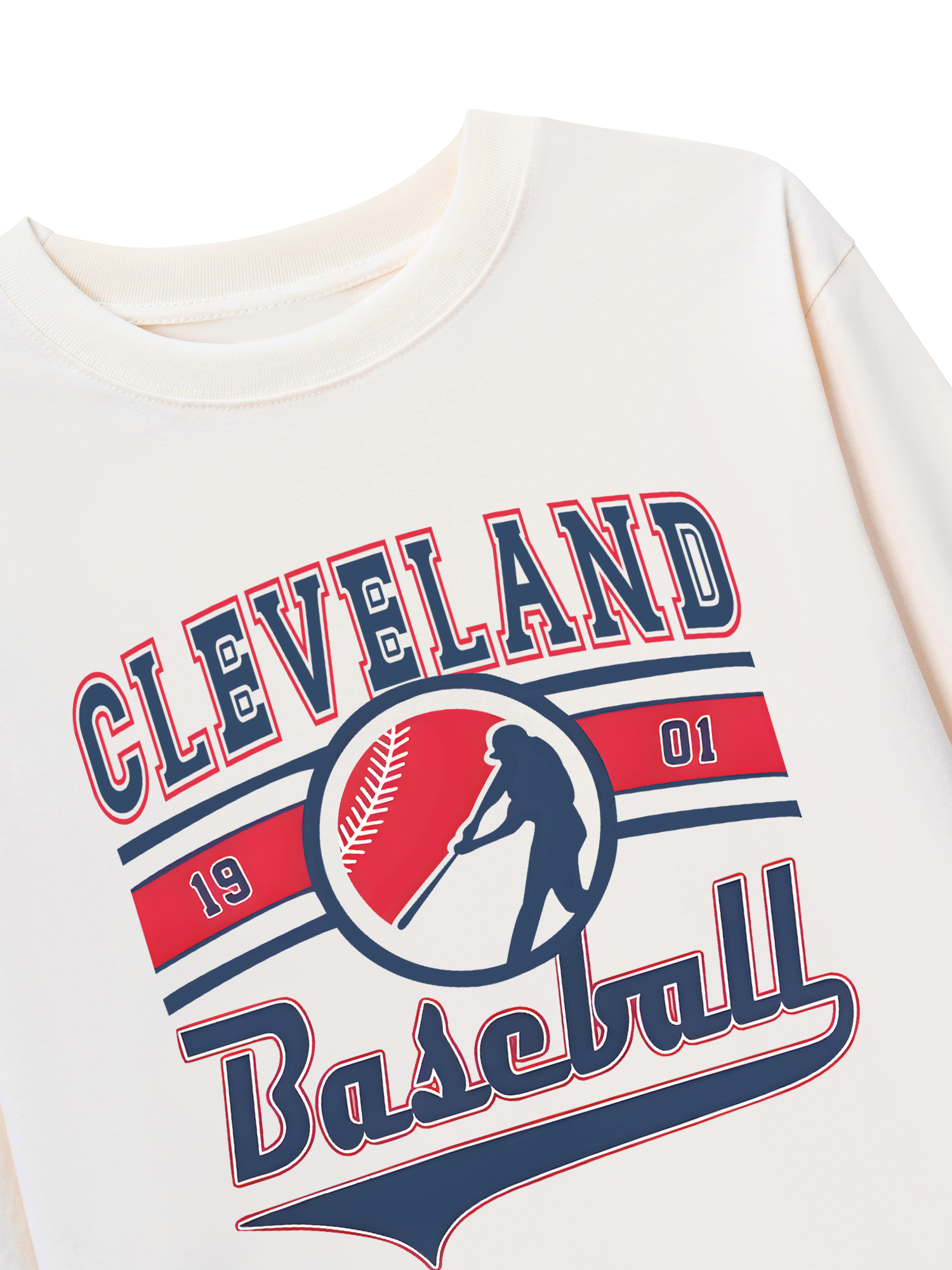 Áo Thun Dài Tay Baseball Cleveland