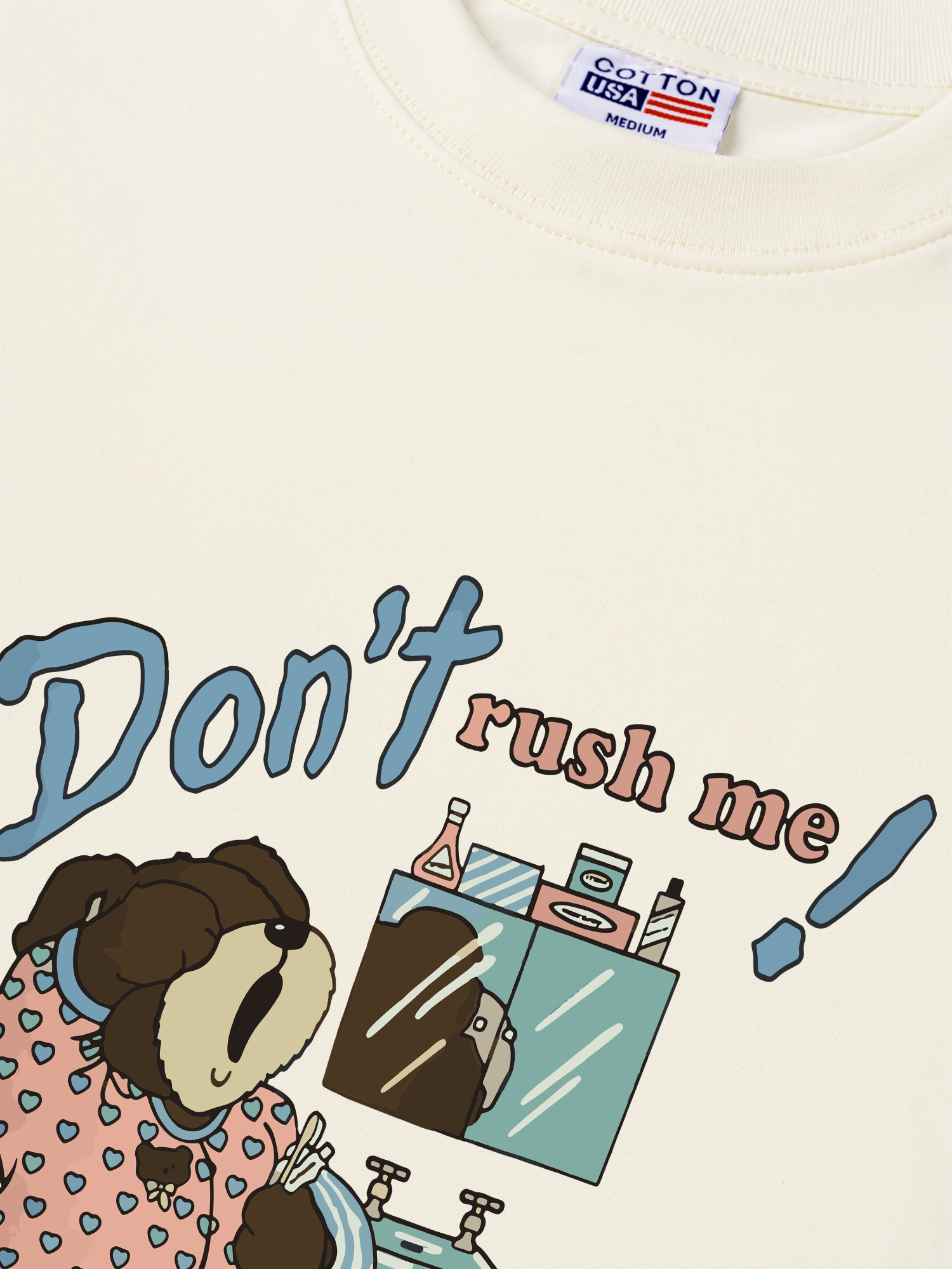 Áo Thun Relaxed Fit Soft Paw Don't Rush Me