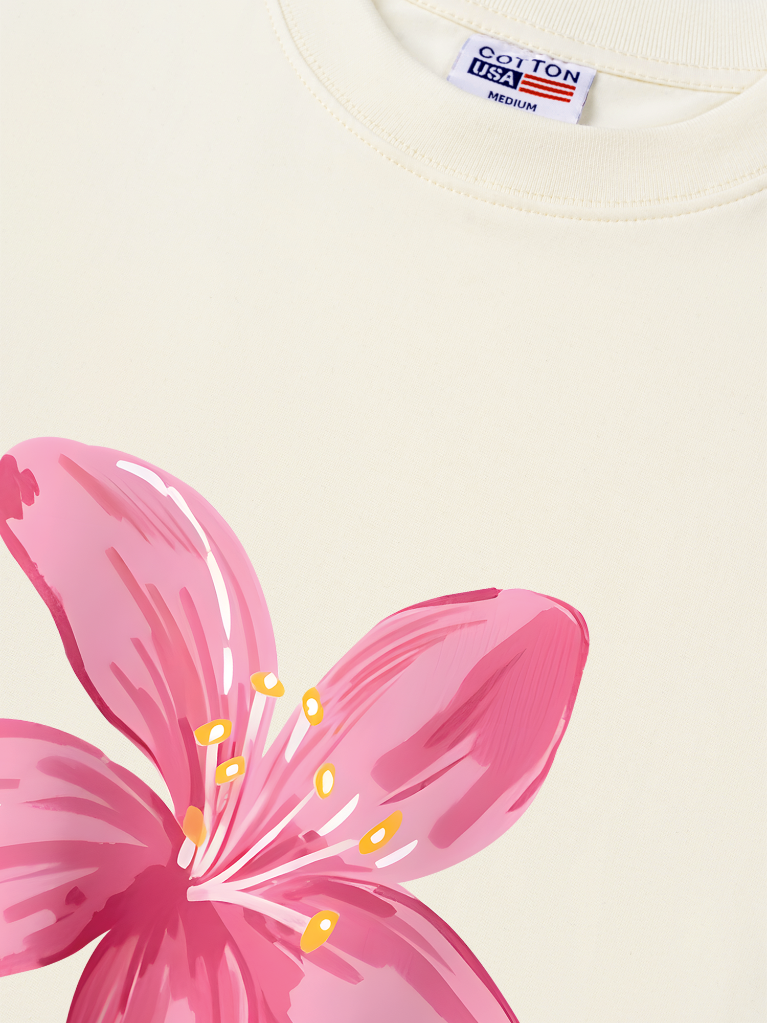 Áo Thun Relaxed Fit Floral Pink Flower