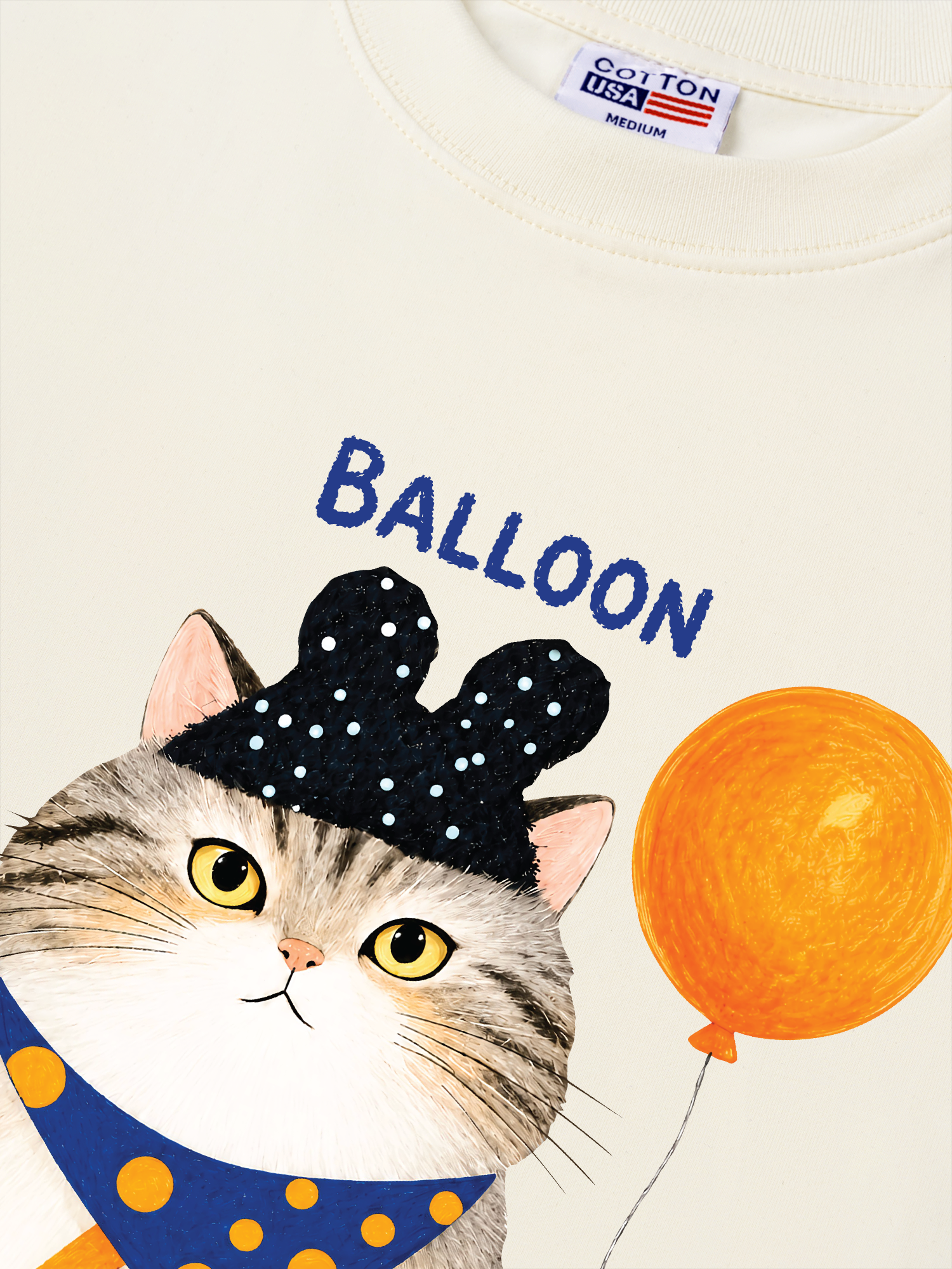 Áo Thun Relaxed Fit Soft Paw Meaw With Balloon