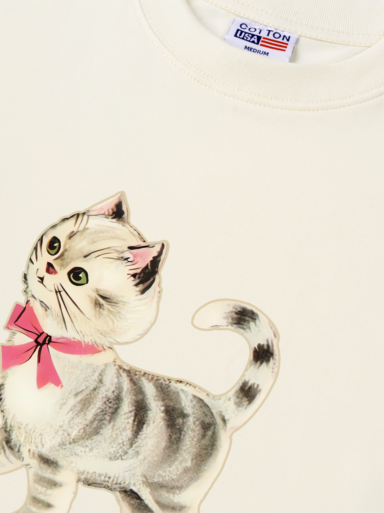 Áo Thun Relaxed Fit Soft Paw Pet Friend Cat