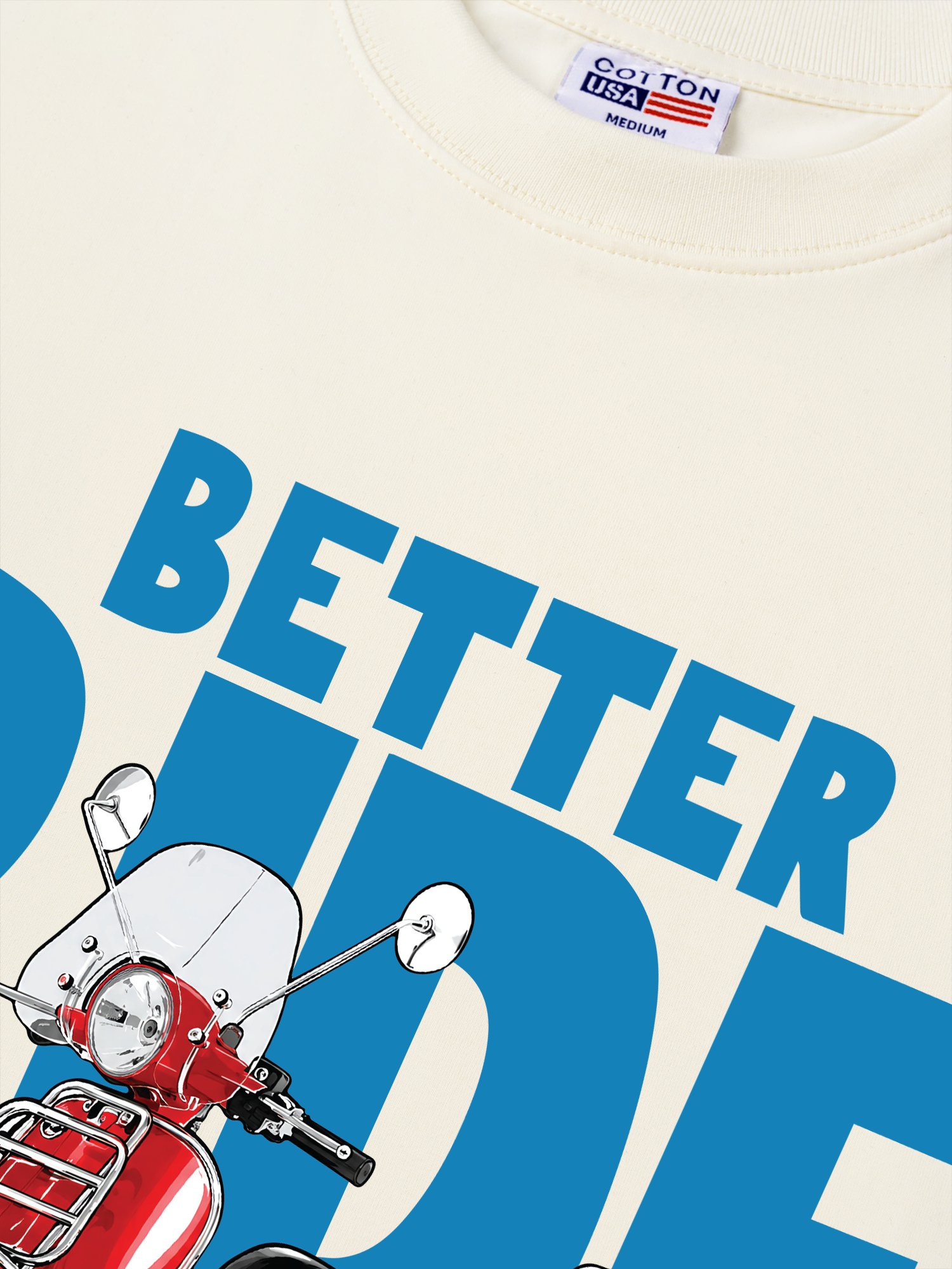 Áo Thun Relaxed Fit Motobike Better Ride With Vespa