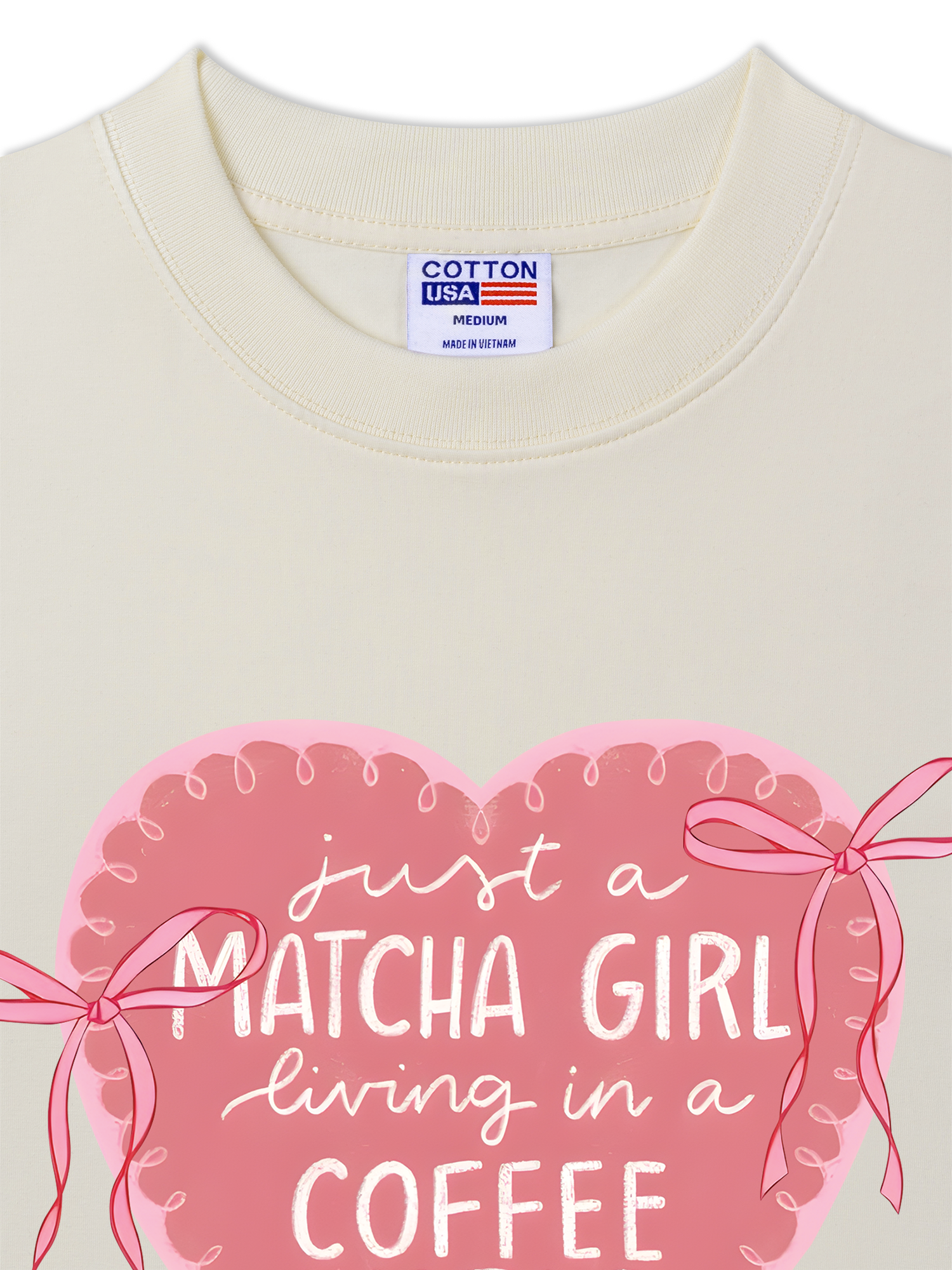 Áo Thun Relaxed Fit Daily Cup Just A Matcha Girl