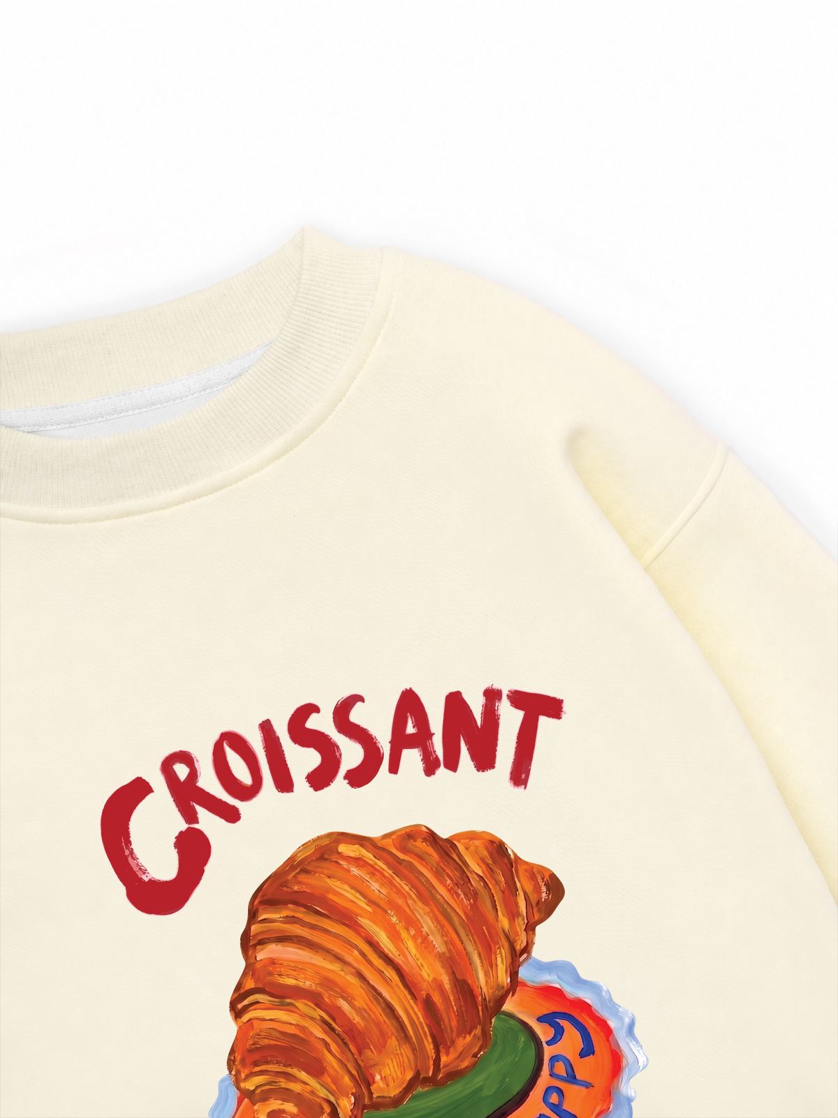 Áo Sweater Nỉ Hai Da Yummy Mood Croissant Club