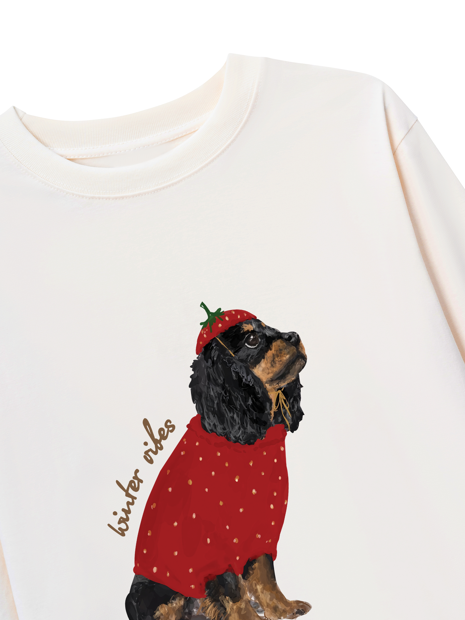 Áo Thun Dài Tay Winter Vibes Strawberry Puppy