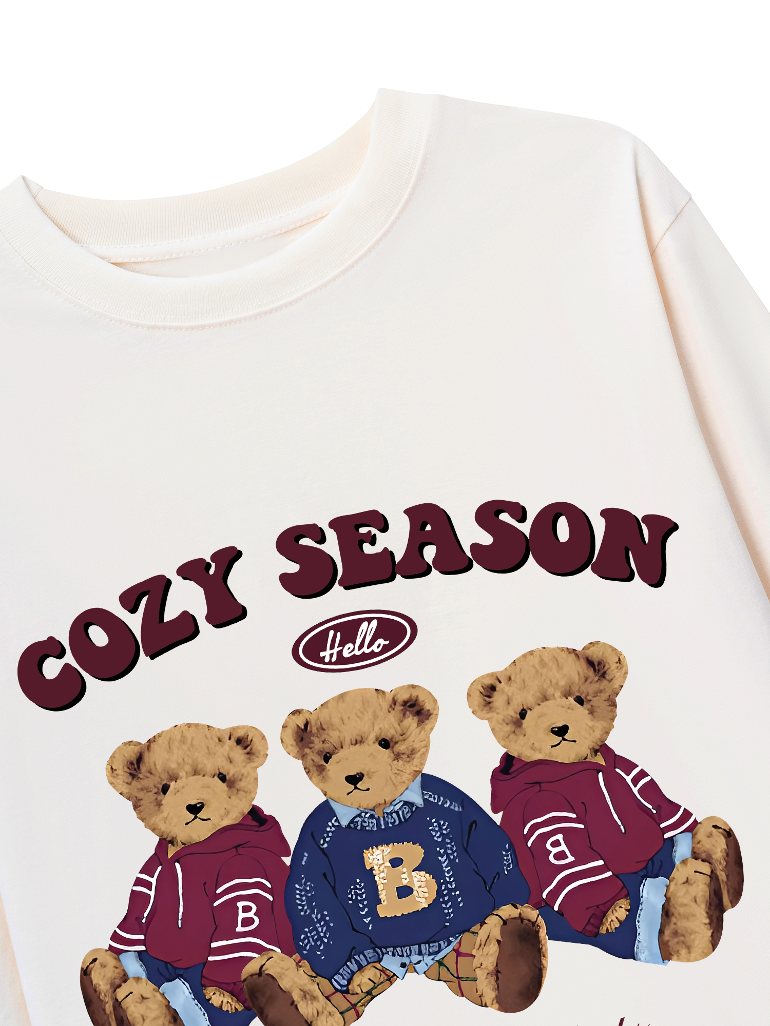 Áo Thun Dài Tay Cozy Season Three Bear