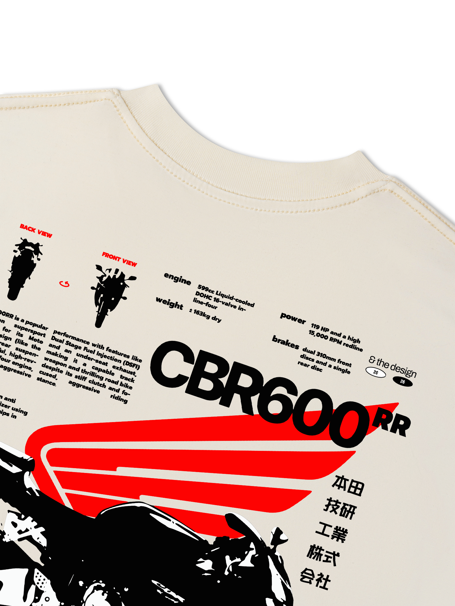 Áo Thun Relaxed Fit CBR 600 RR The Design