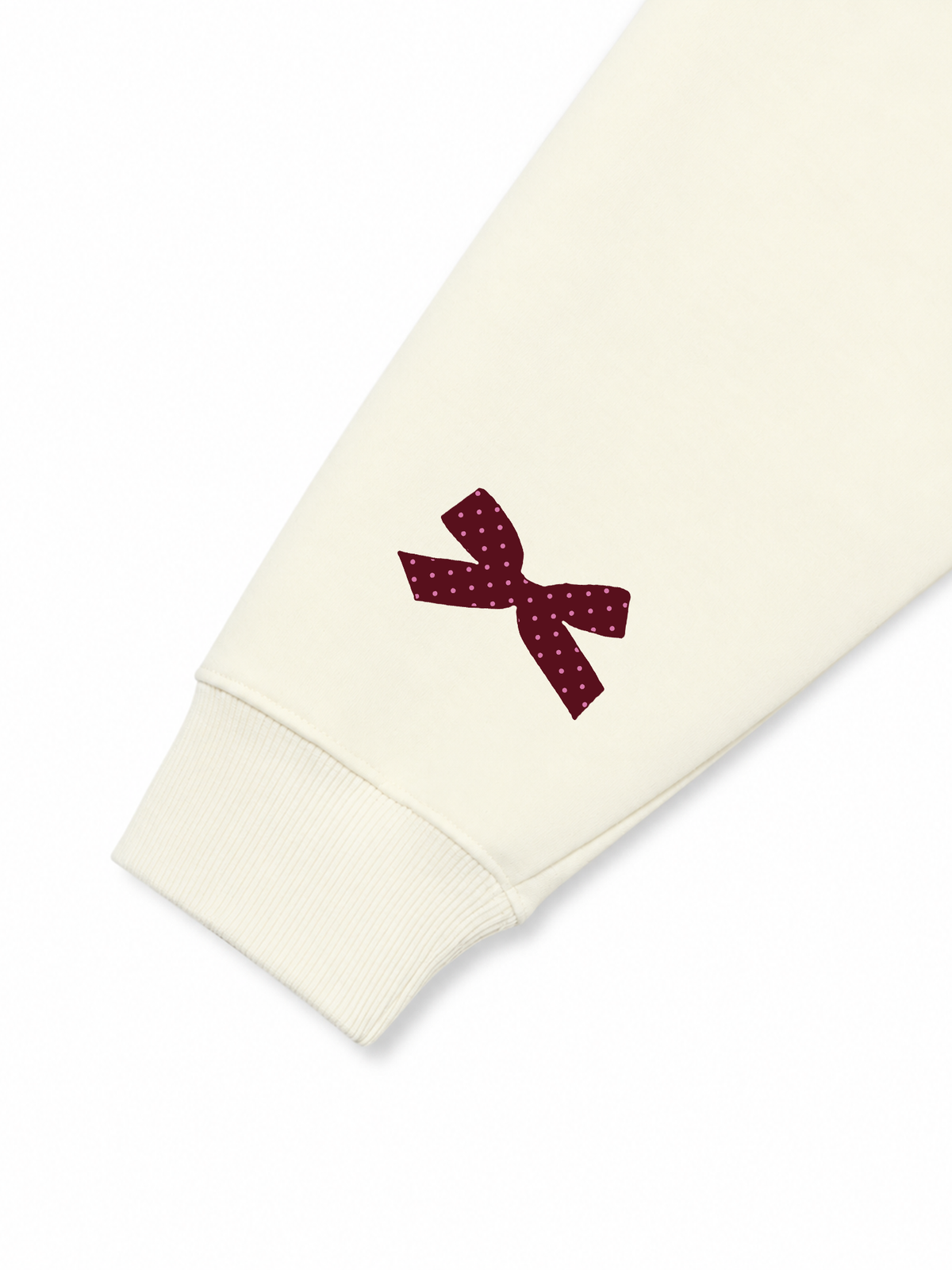 Áo Sweater Lệch Vai Nỉ Hai Da Burgundy Badana Puppy