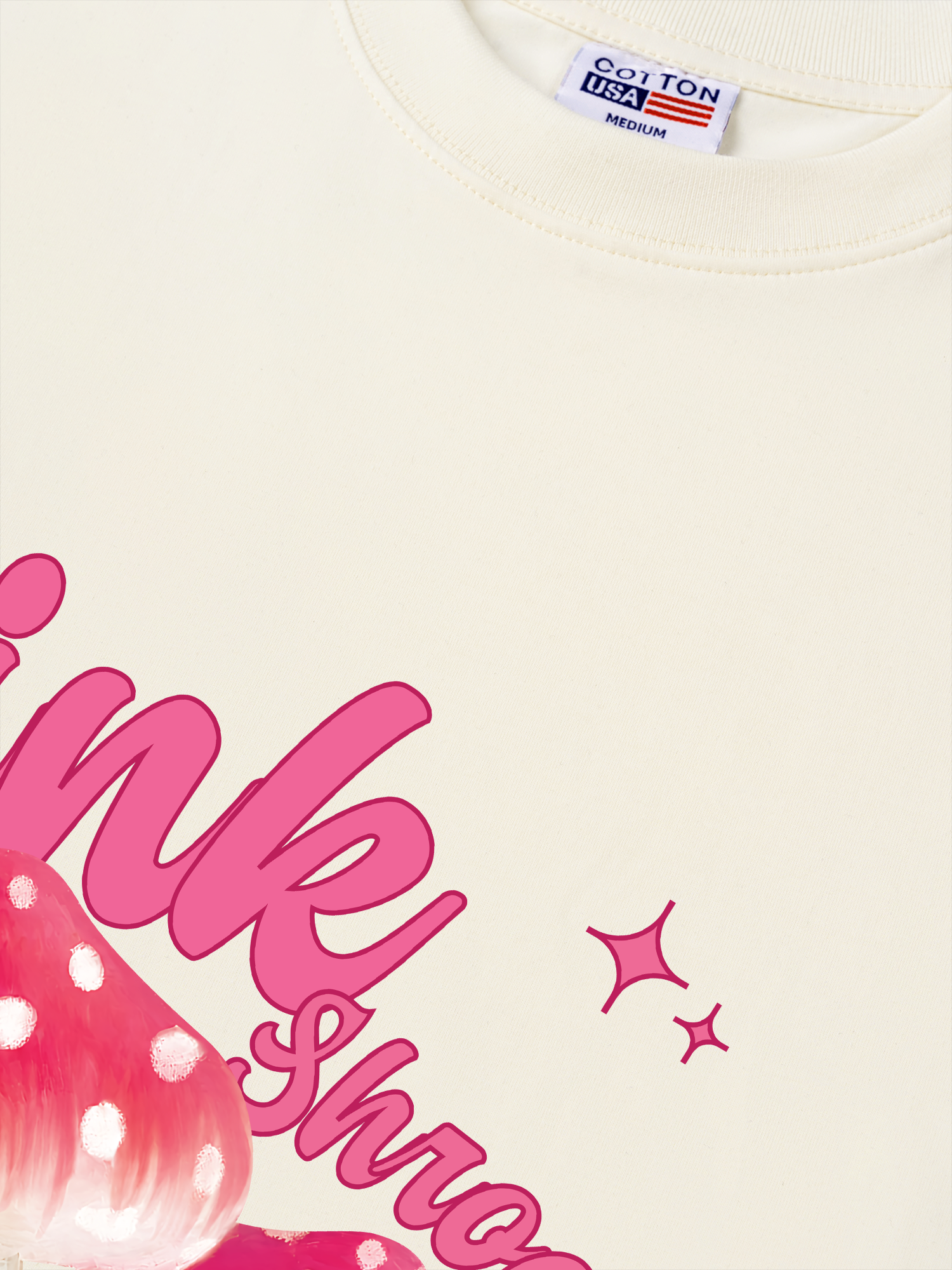 Áo Thun Relaxed Fit Tropical Pink Shrooms
