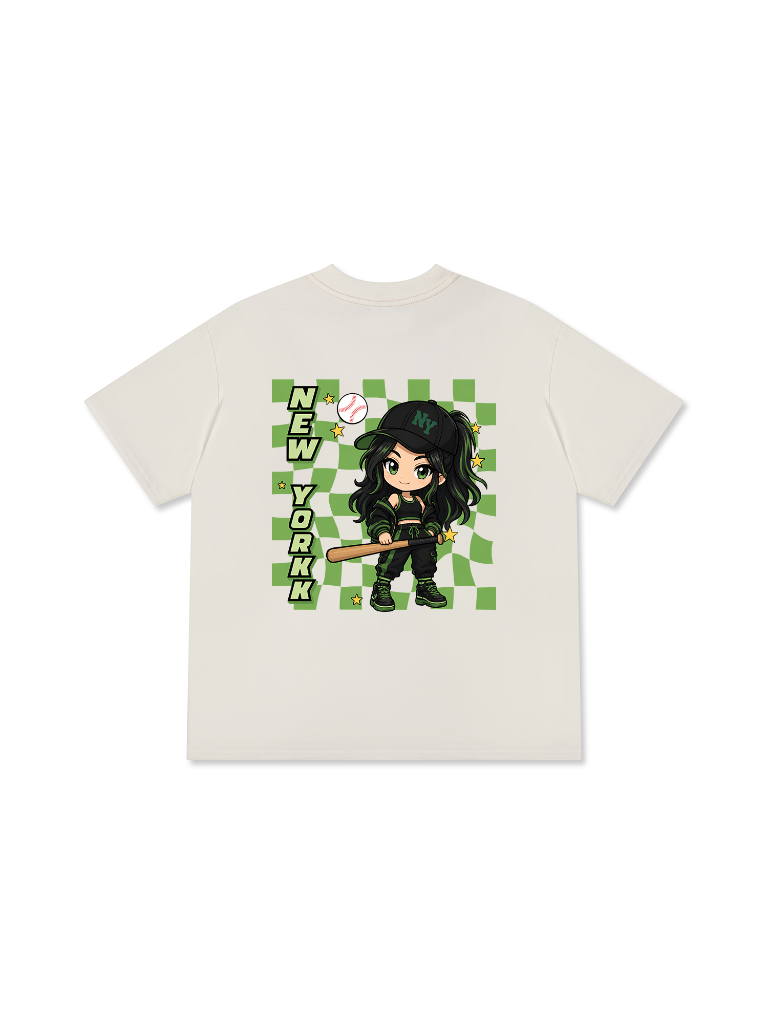 Áo Thun Relaxed Fit Baseball New York PowerGirl