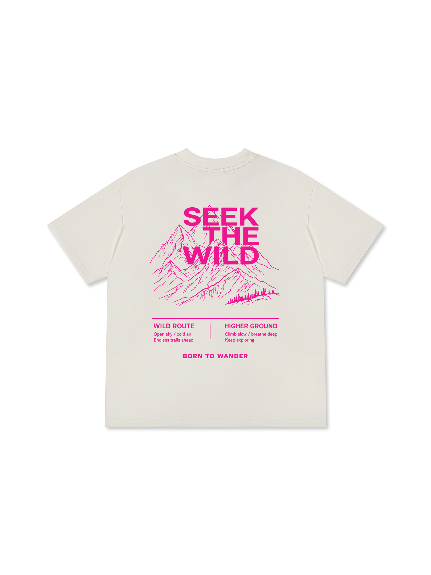 Áo Thun Relaxed Fit Adventure Pink Seek The Wild 9