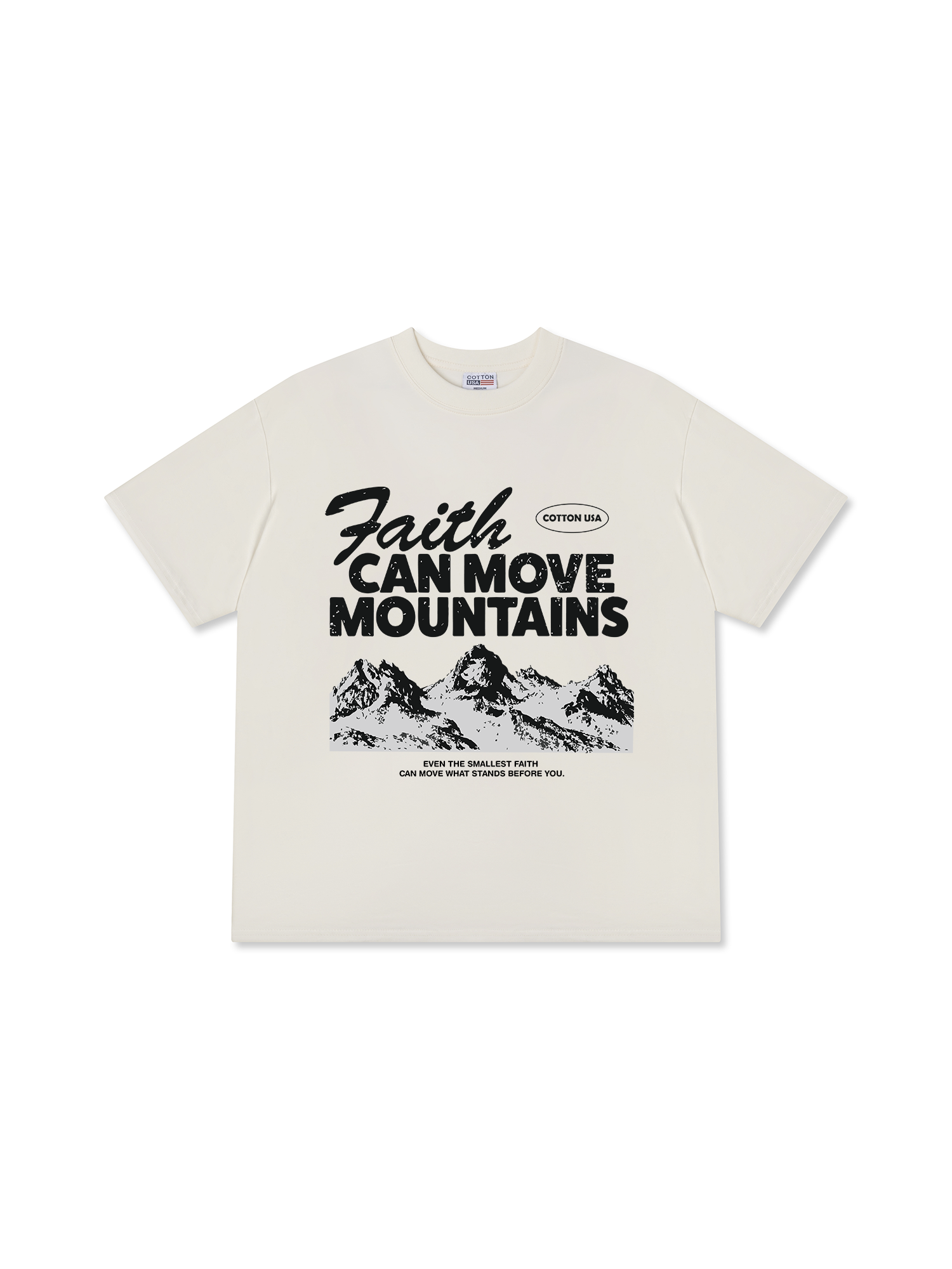 Áo Thun Relaxed Fit Adventure Faith Can Move Mountains