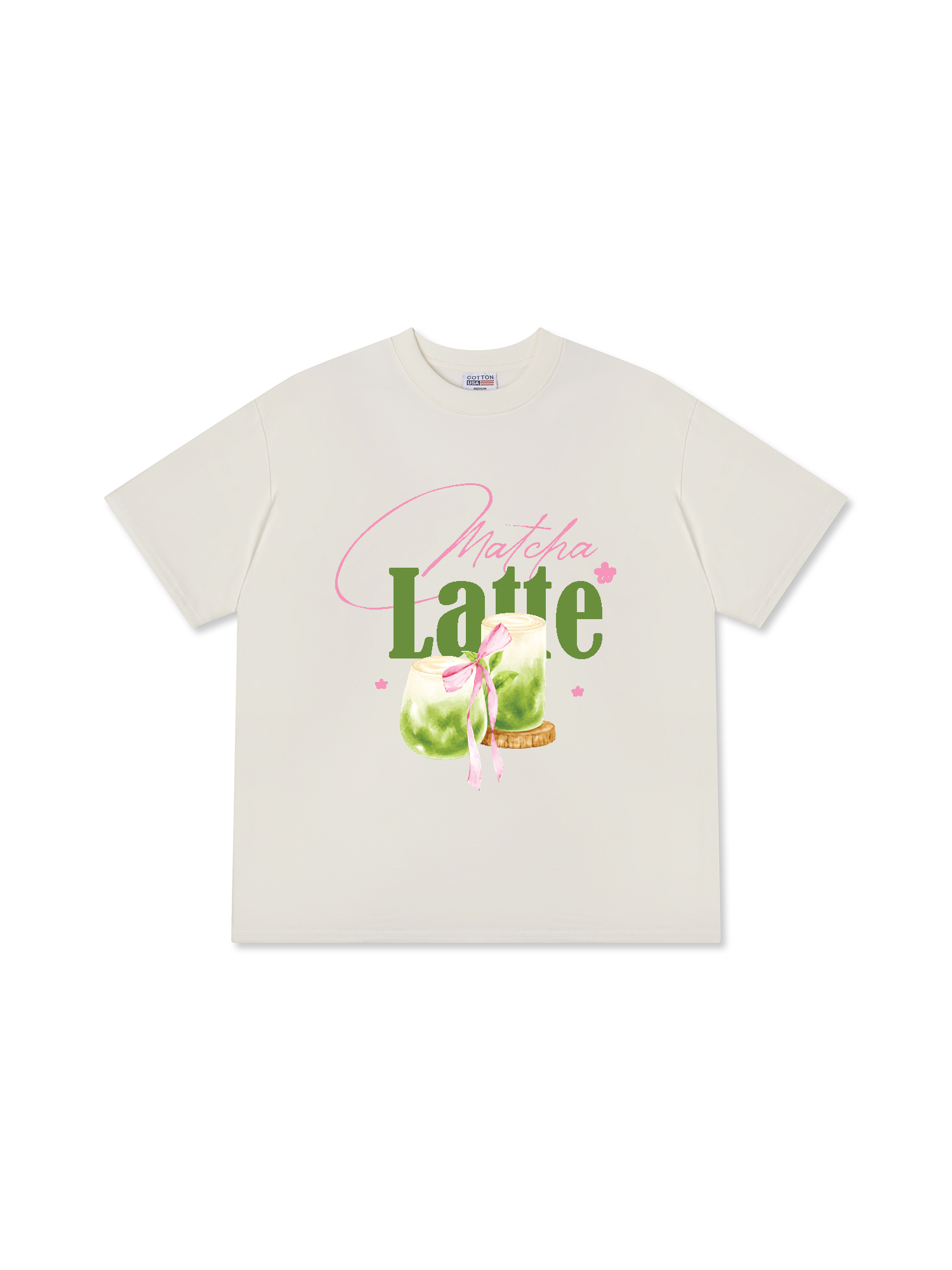 Áo Thun Relaxed Fit Daily Cup Matcha Latte