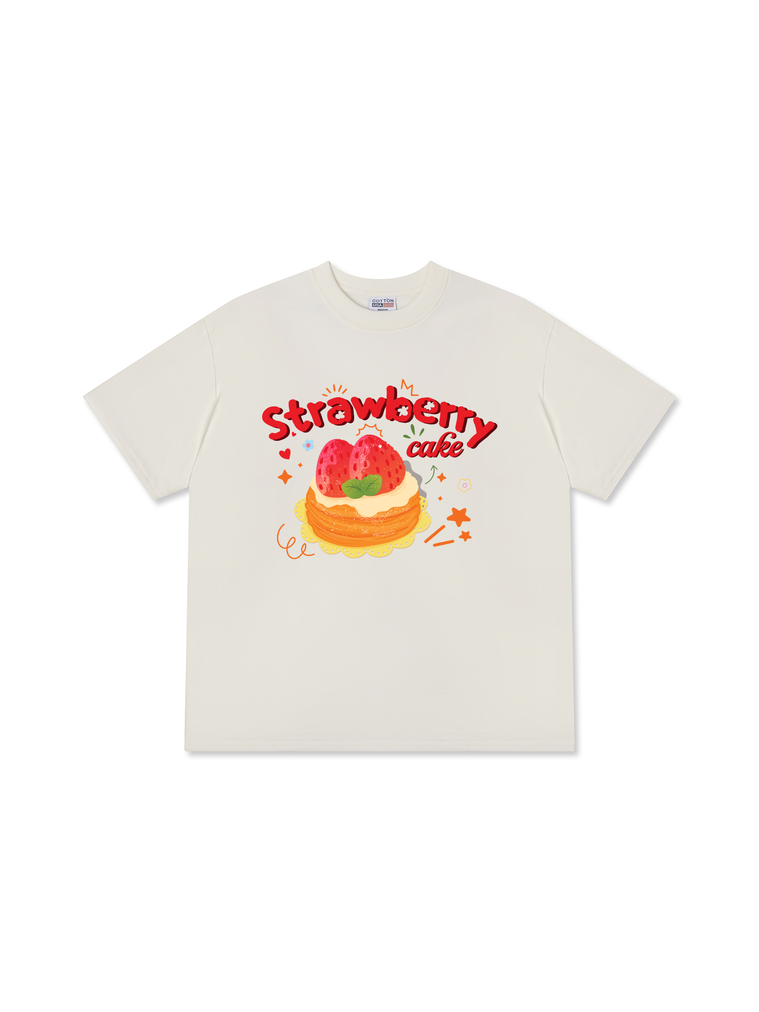 Áo Thun Relaxed Fit Strawberry Cake