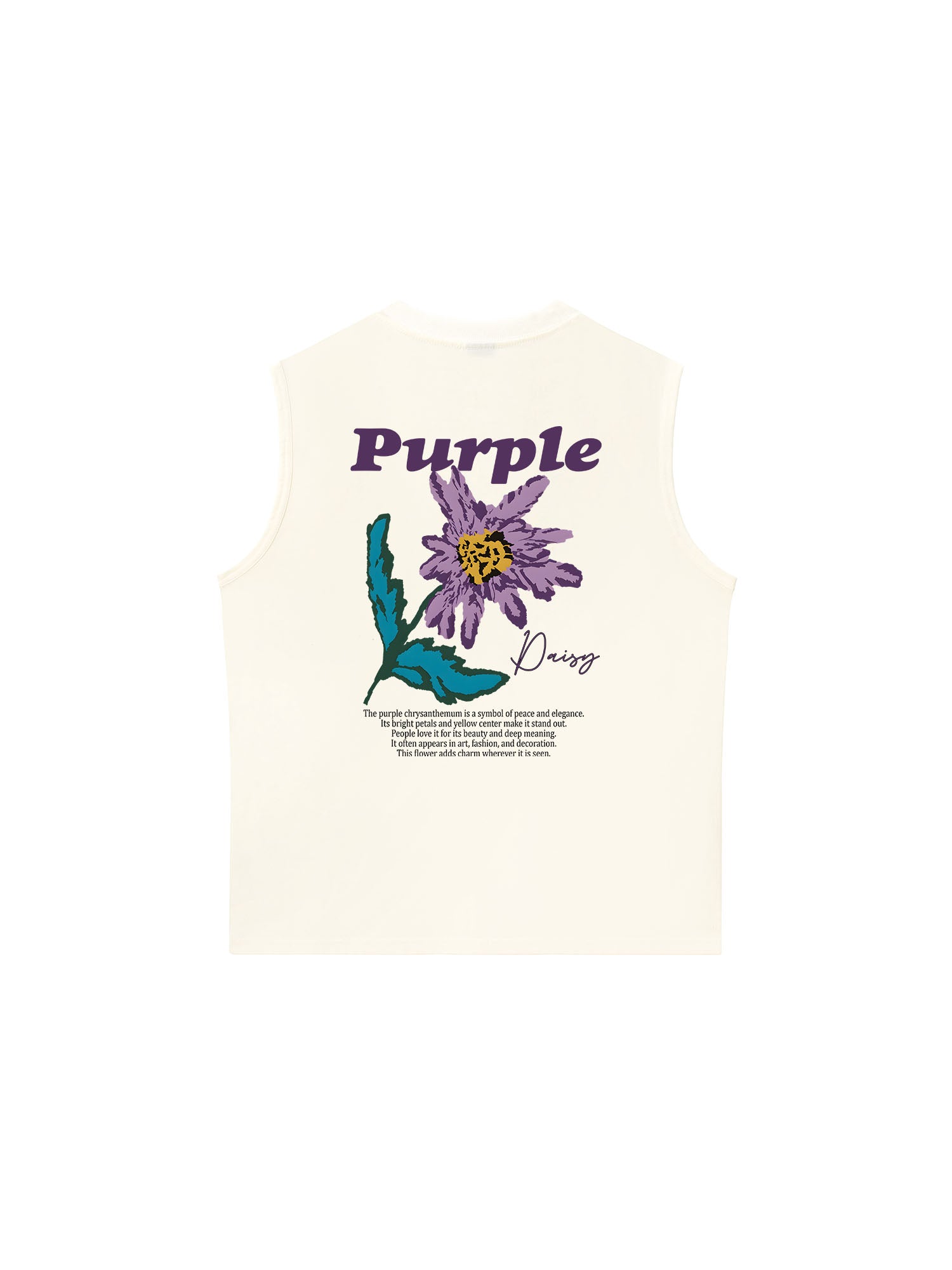Áo Ba Lỗ Relaxed Fit Floral Purple Daisy
