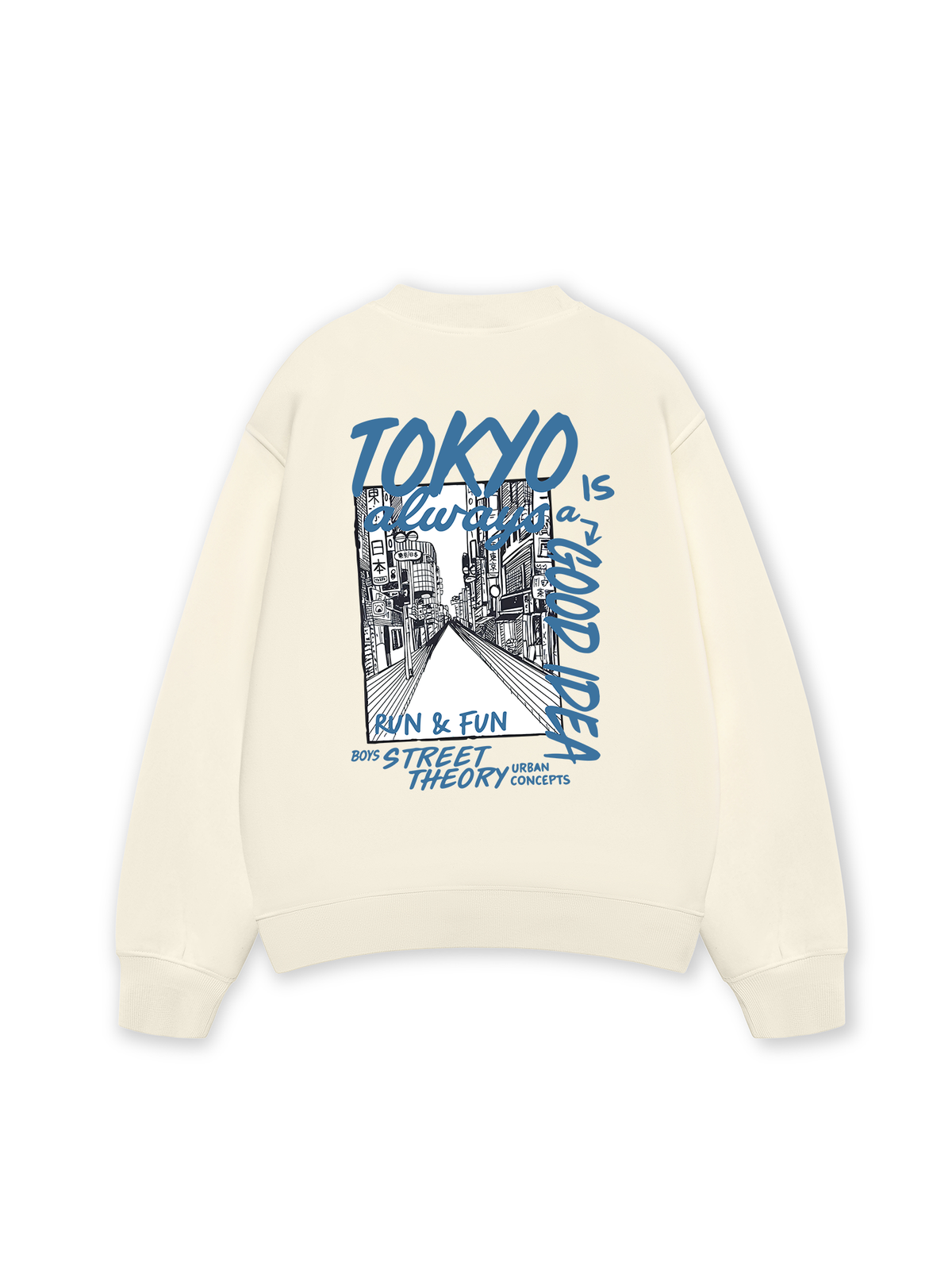 Áo Sweater Nỉ Hai Da City Tokyo Always Is A Good Idea