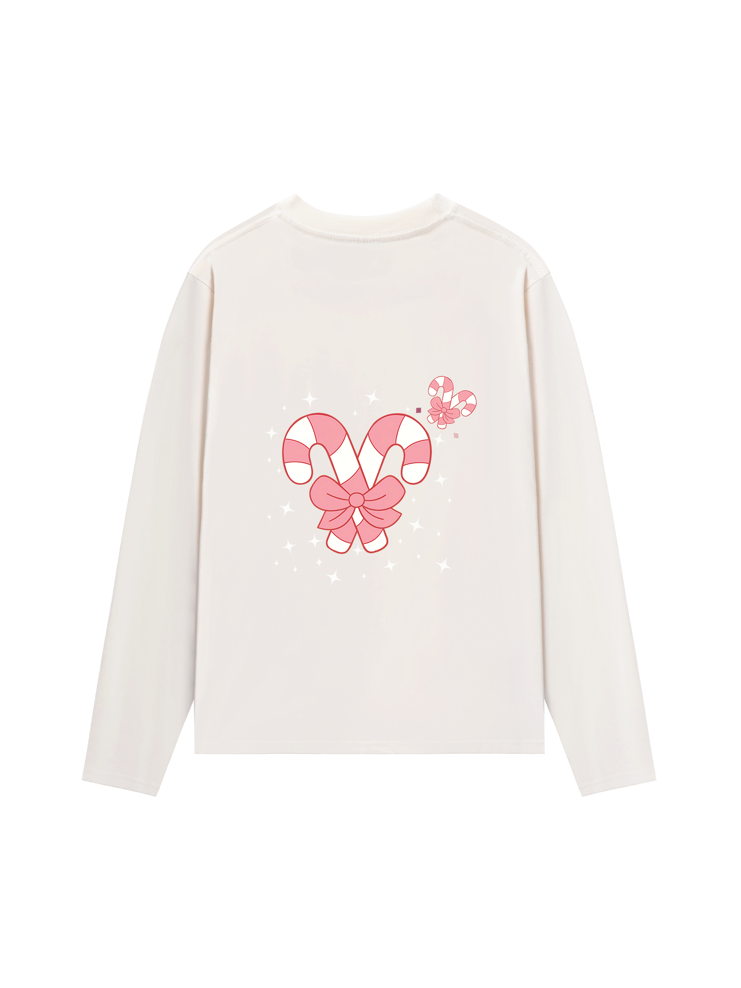 Áo Thun Dài Tay Cute Pink Candy Cane