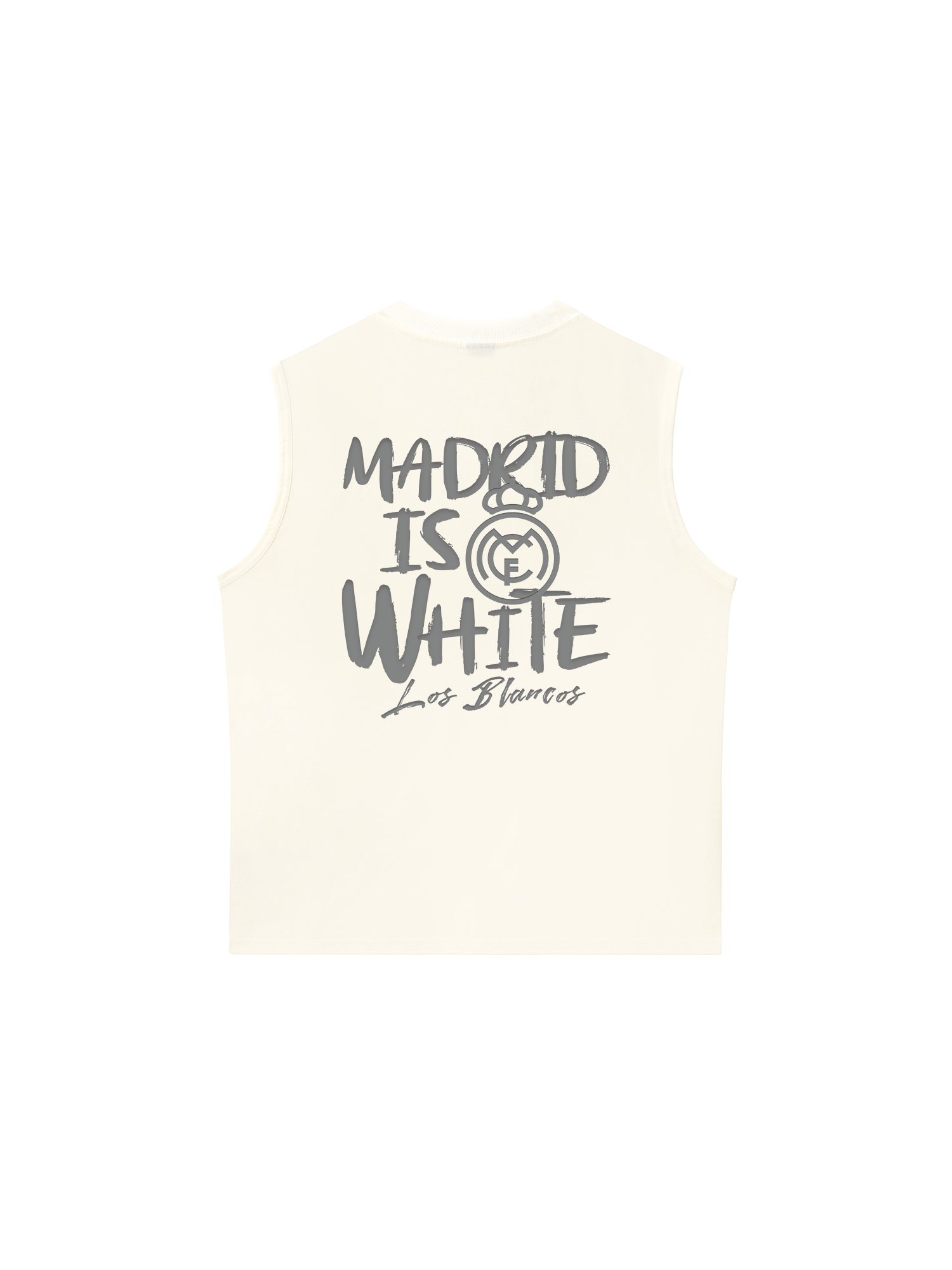 Áo Ba Lỗ Relaxed Fit Real Marid Marid Is White