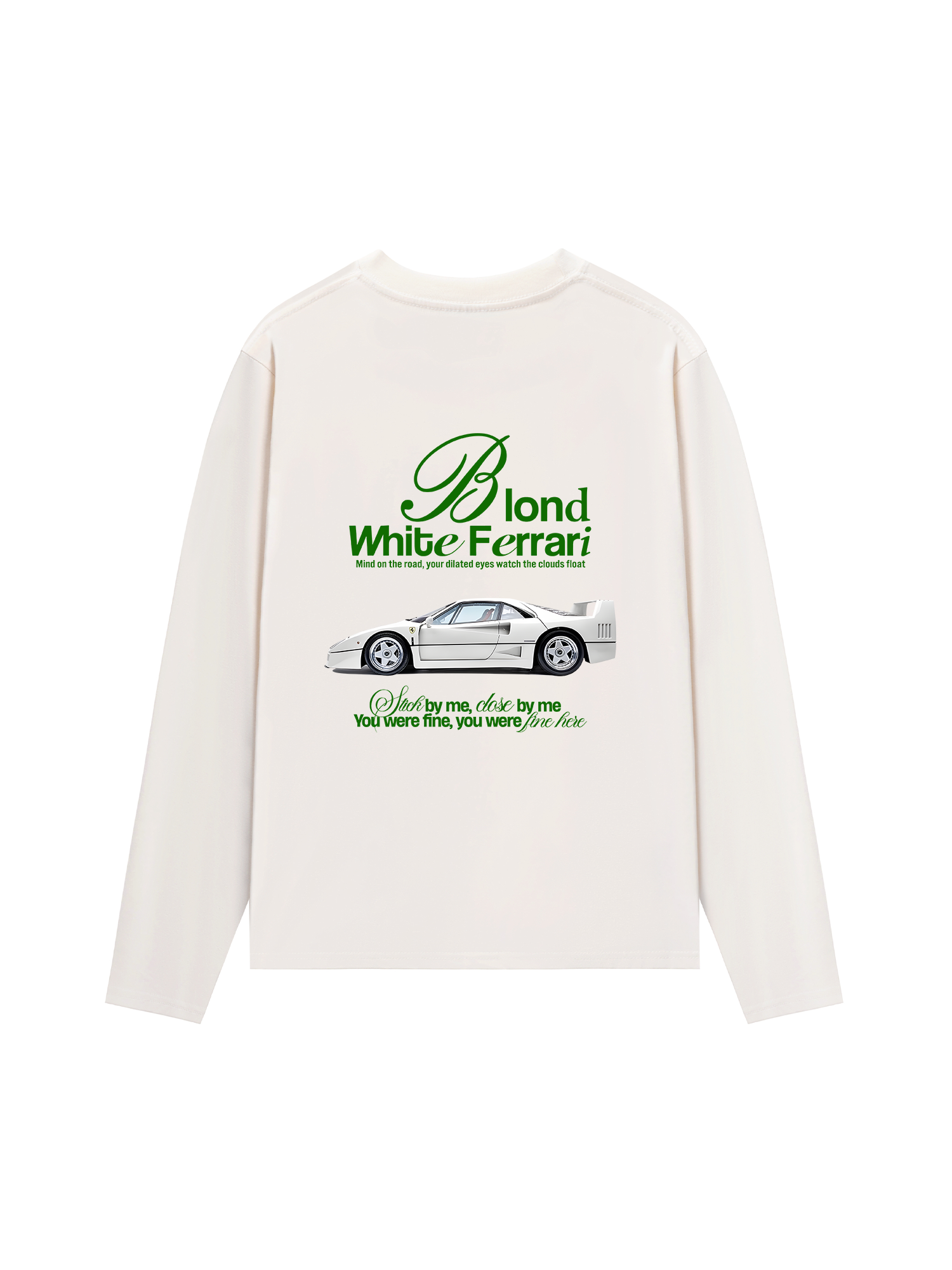 Áo Thun Dài Tay Ferrari Blond White