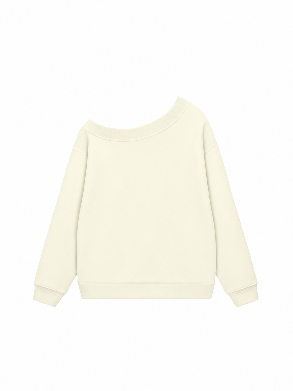 Áo Sweater Lệch Vai Nỉ Hai Da Cotton USA Basic