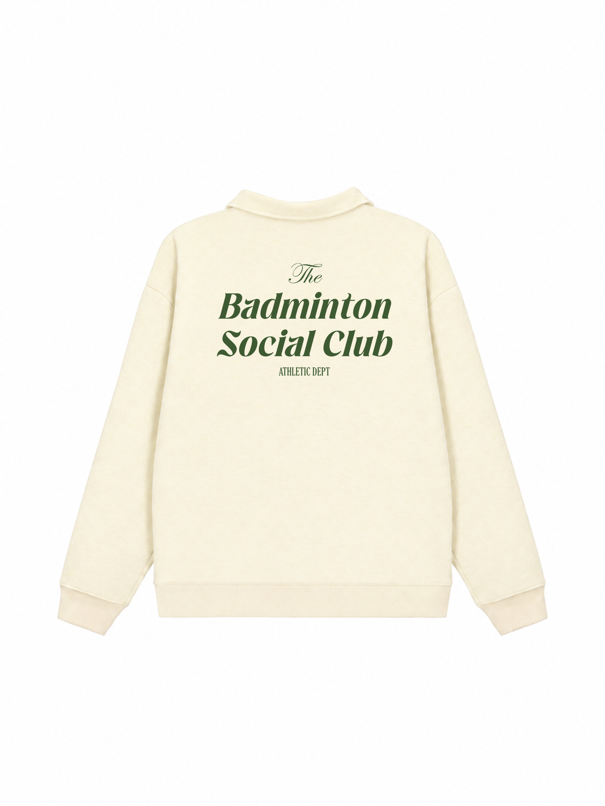 Áo Sweater Polo Nỉ Hai Da Badminton Social Club Athletic Dept
