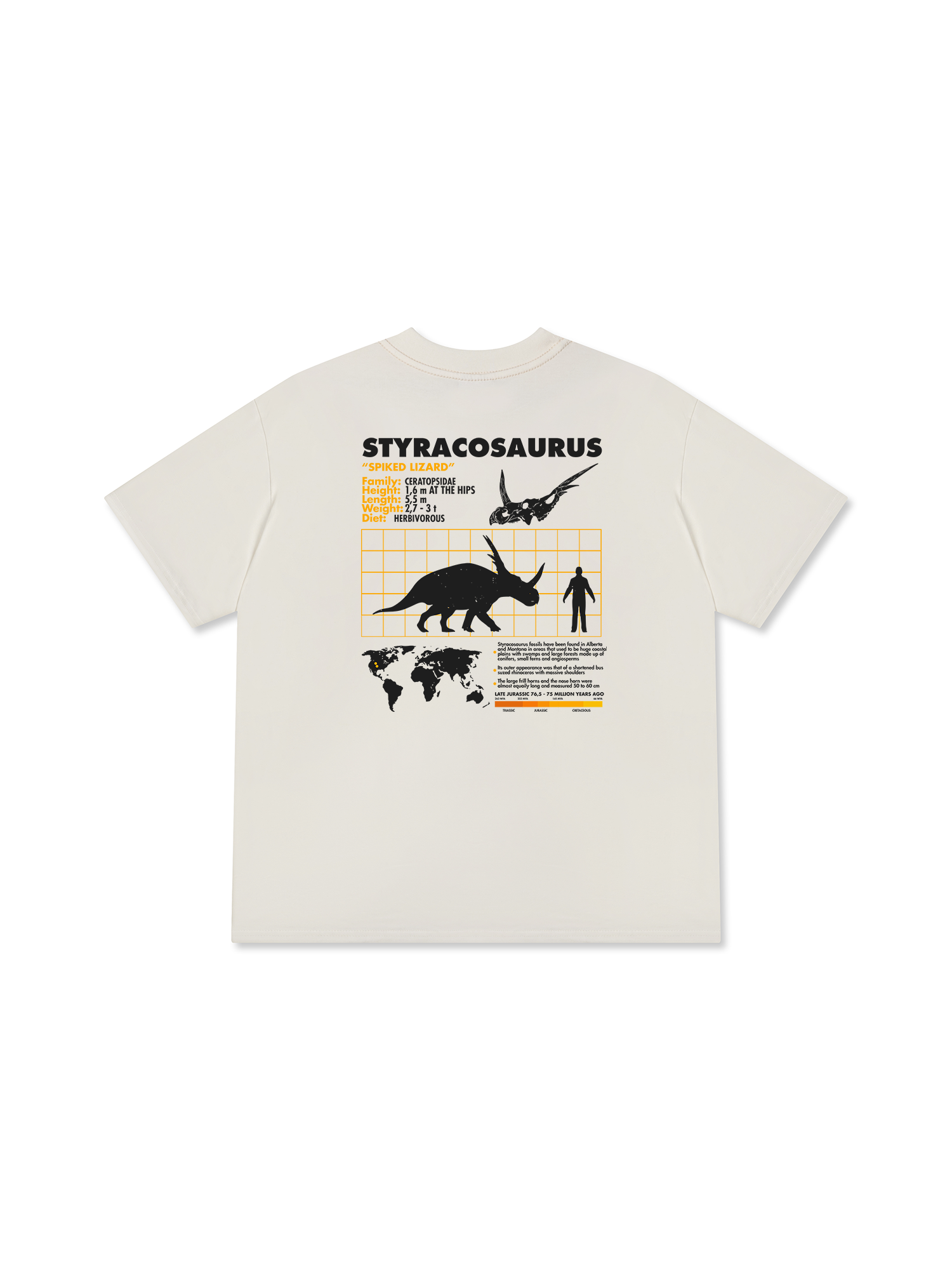Áo Thun Relaxed Fit Analysis Table Styracosaurus