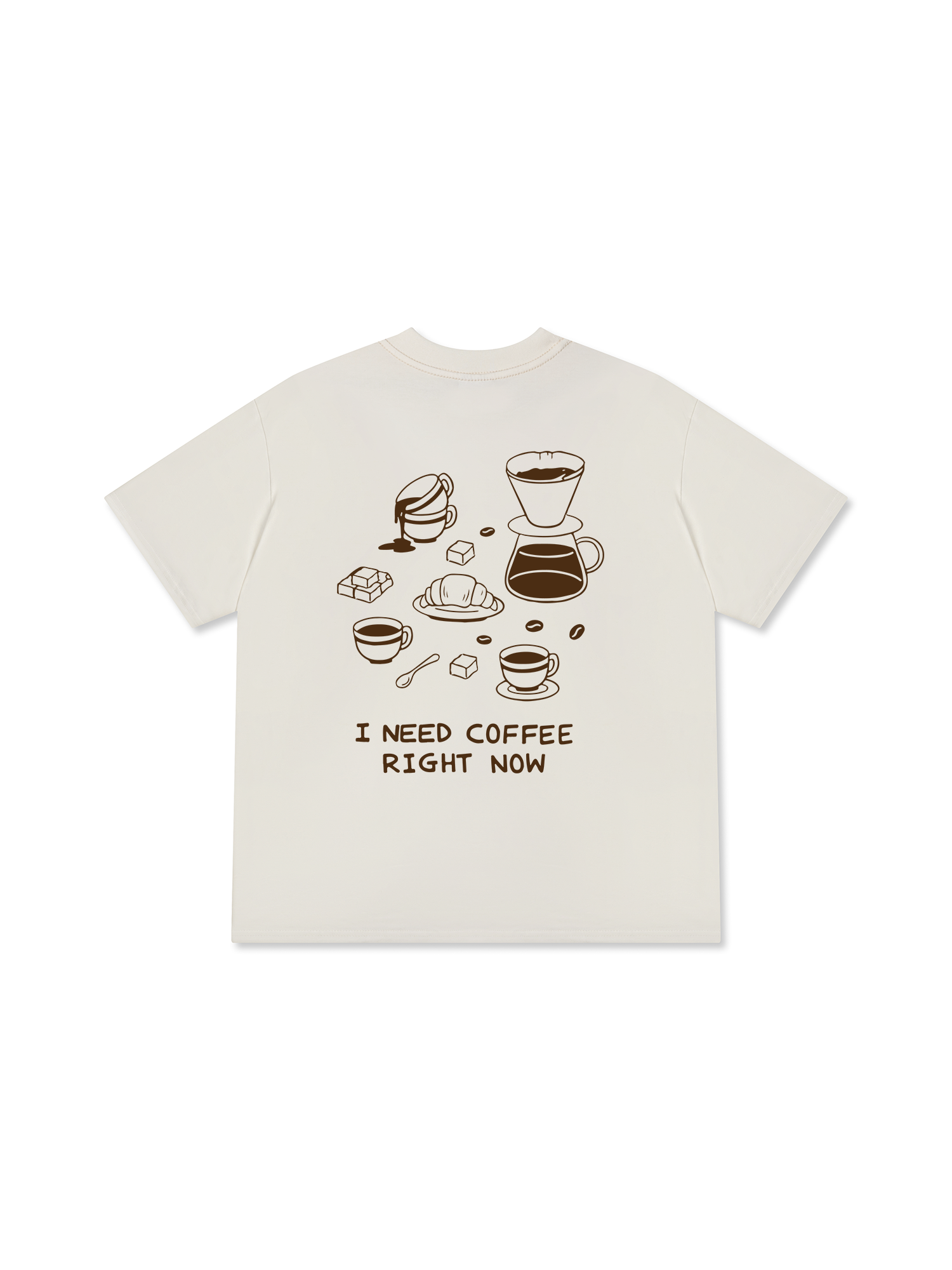 Áo Thun Relaxed Fit Daily Cup I Need Coffee Right Now