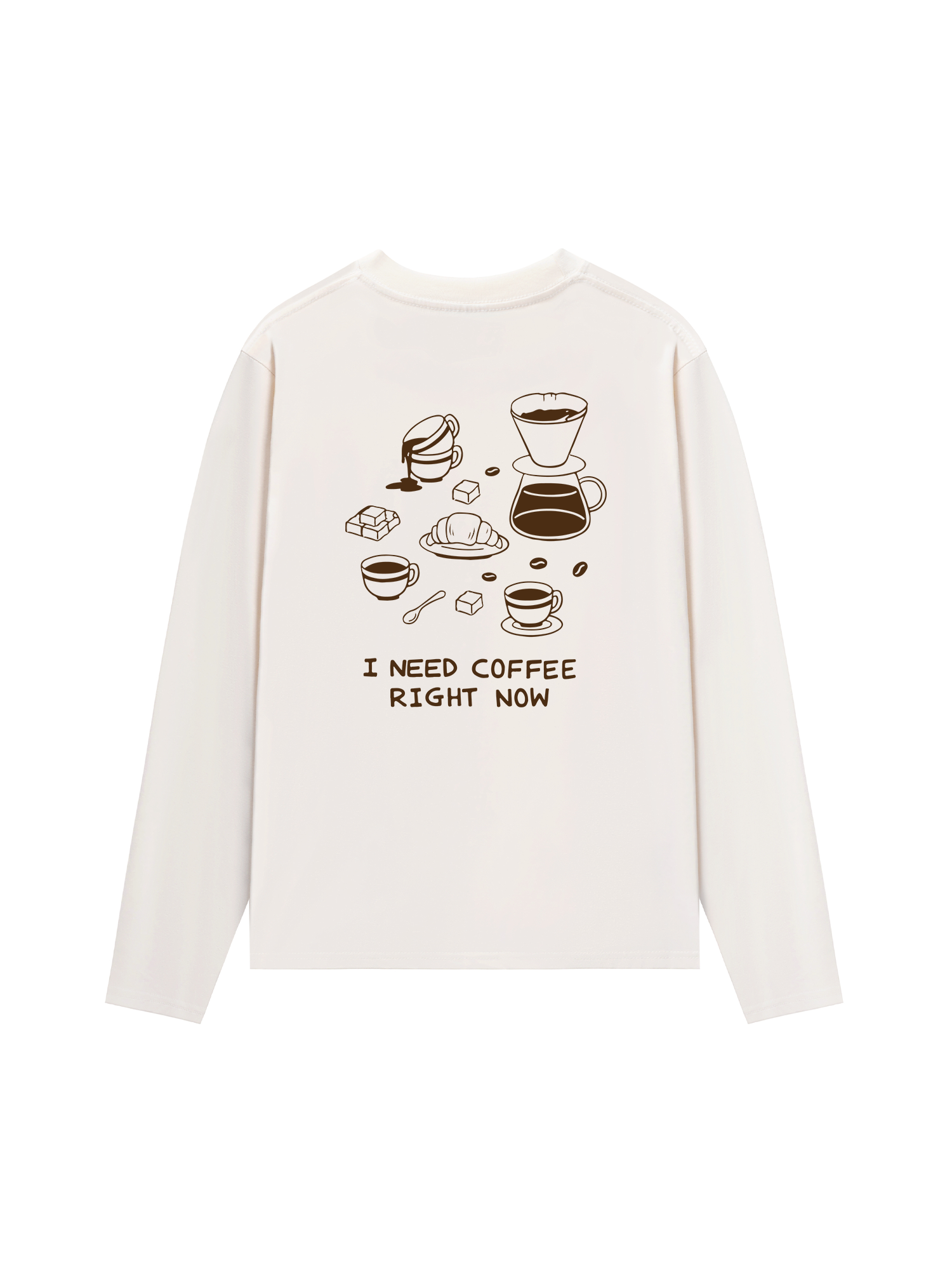 Áo Thun Dài Tay I Need Coffee Right Now