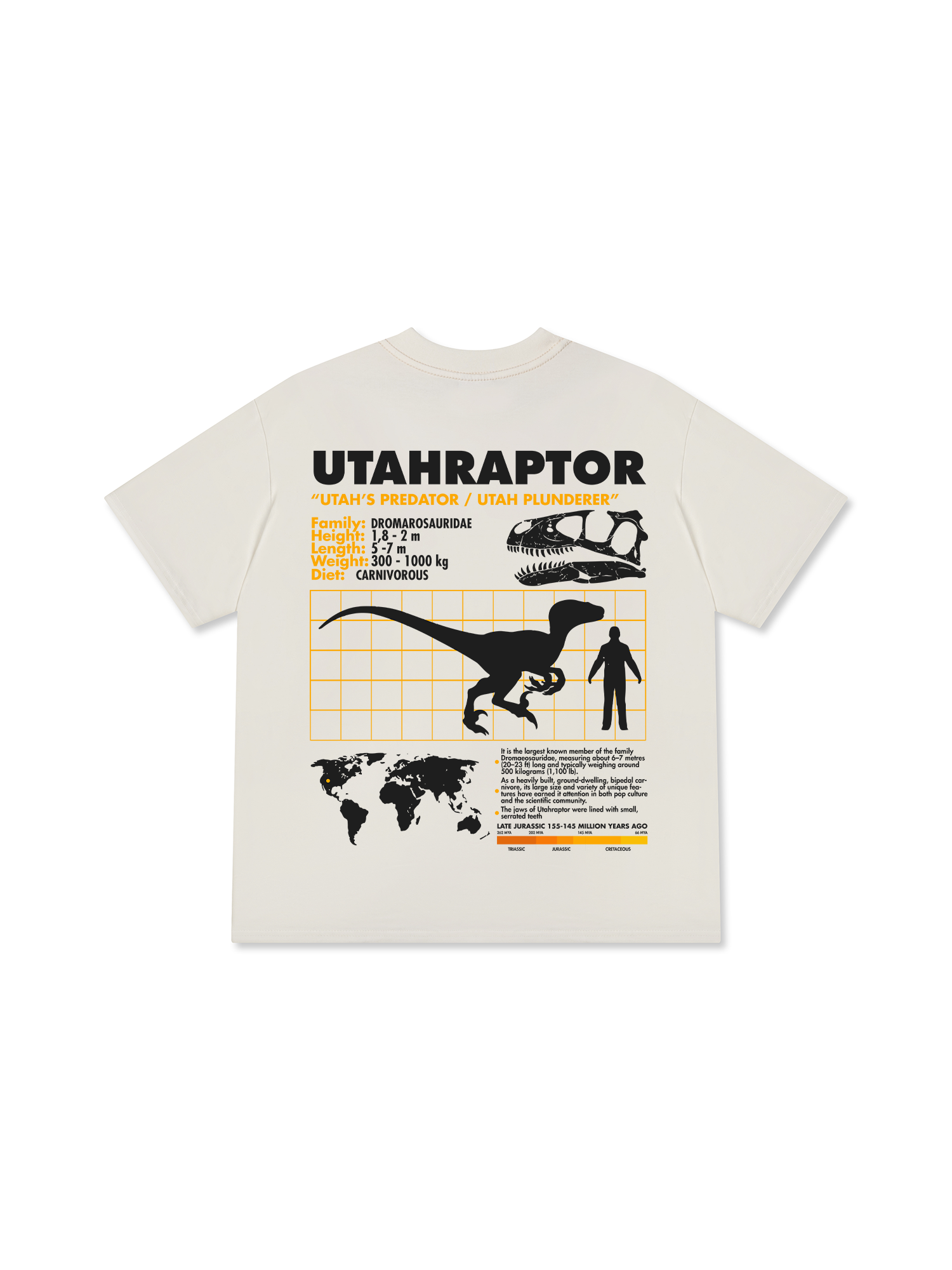 Áo Thun Relaxed Fit Wild Life Analysis Table Utahraptor