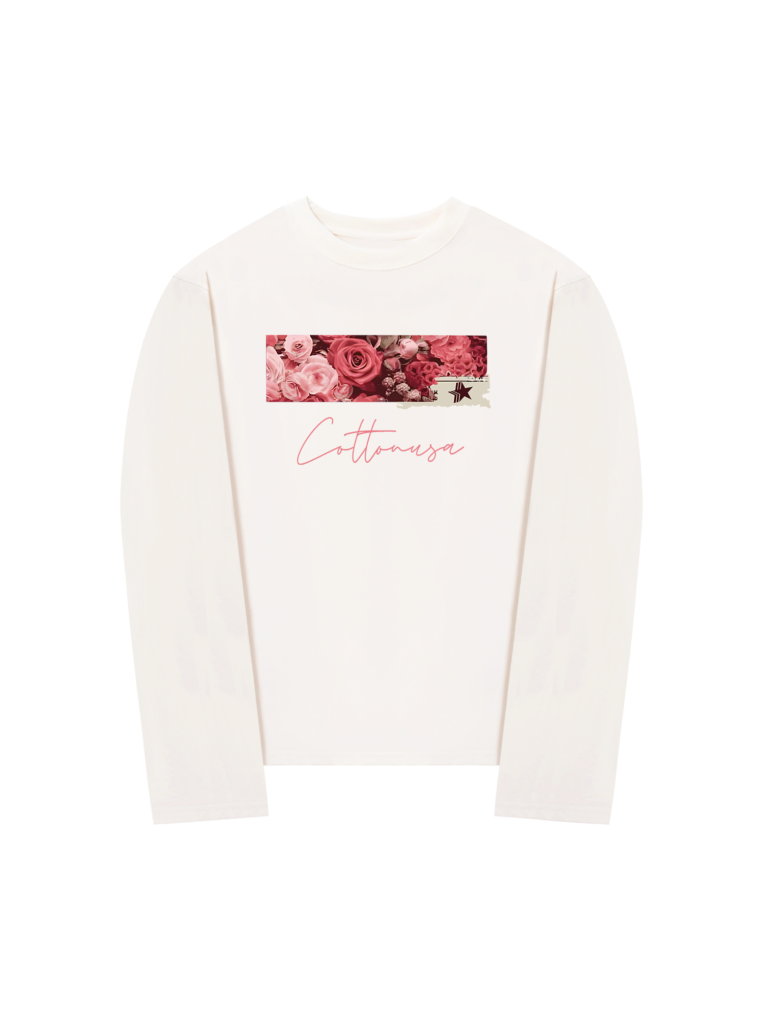 Áo Thun Dài Tay Trending Floral Cotton Usa