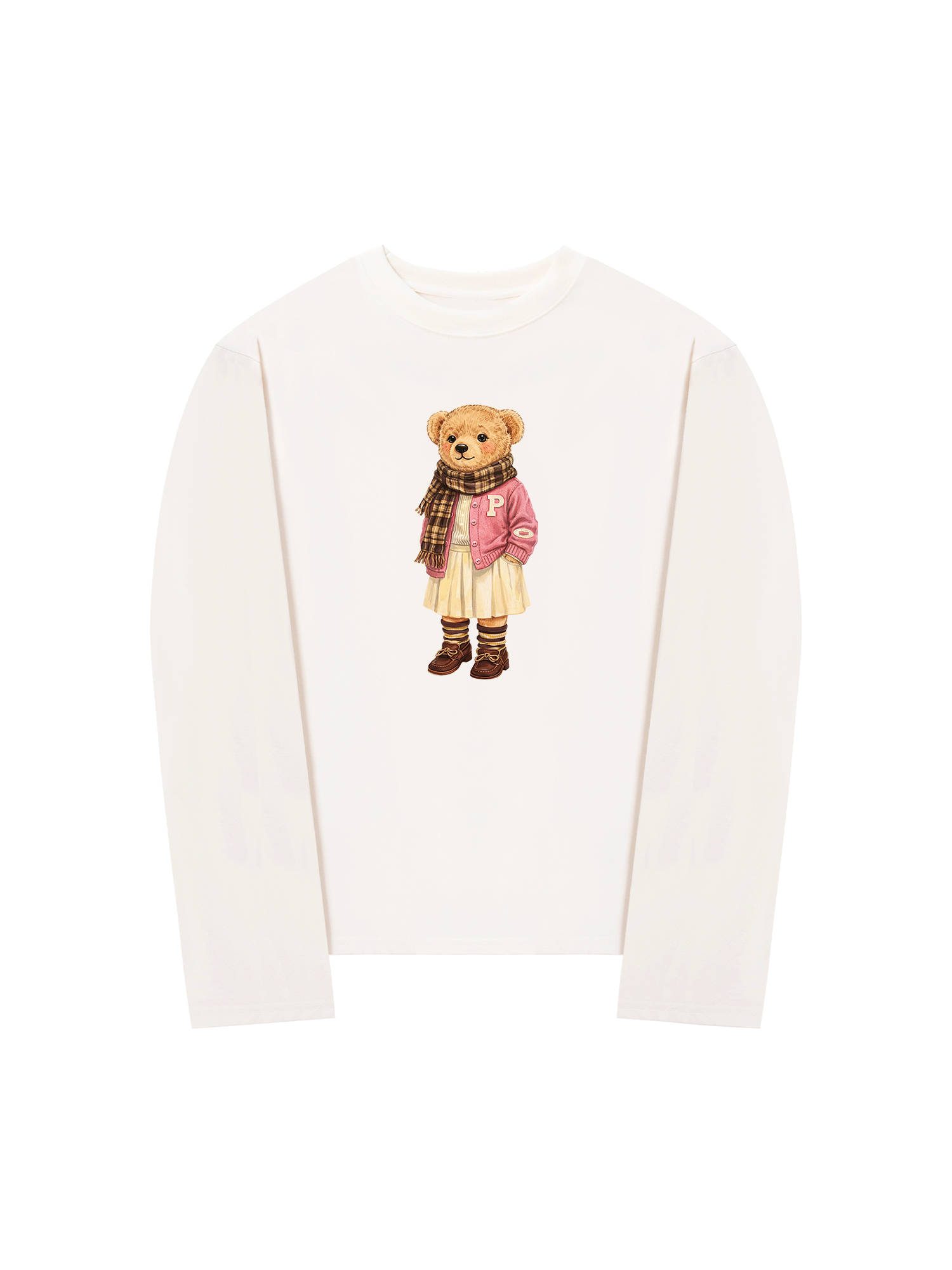Áo Thun Dài Tay Pink Girl Bear
