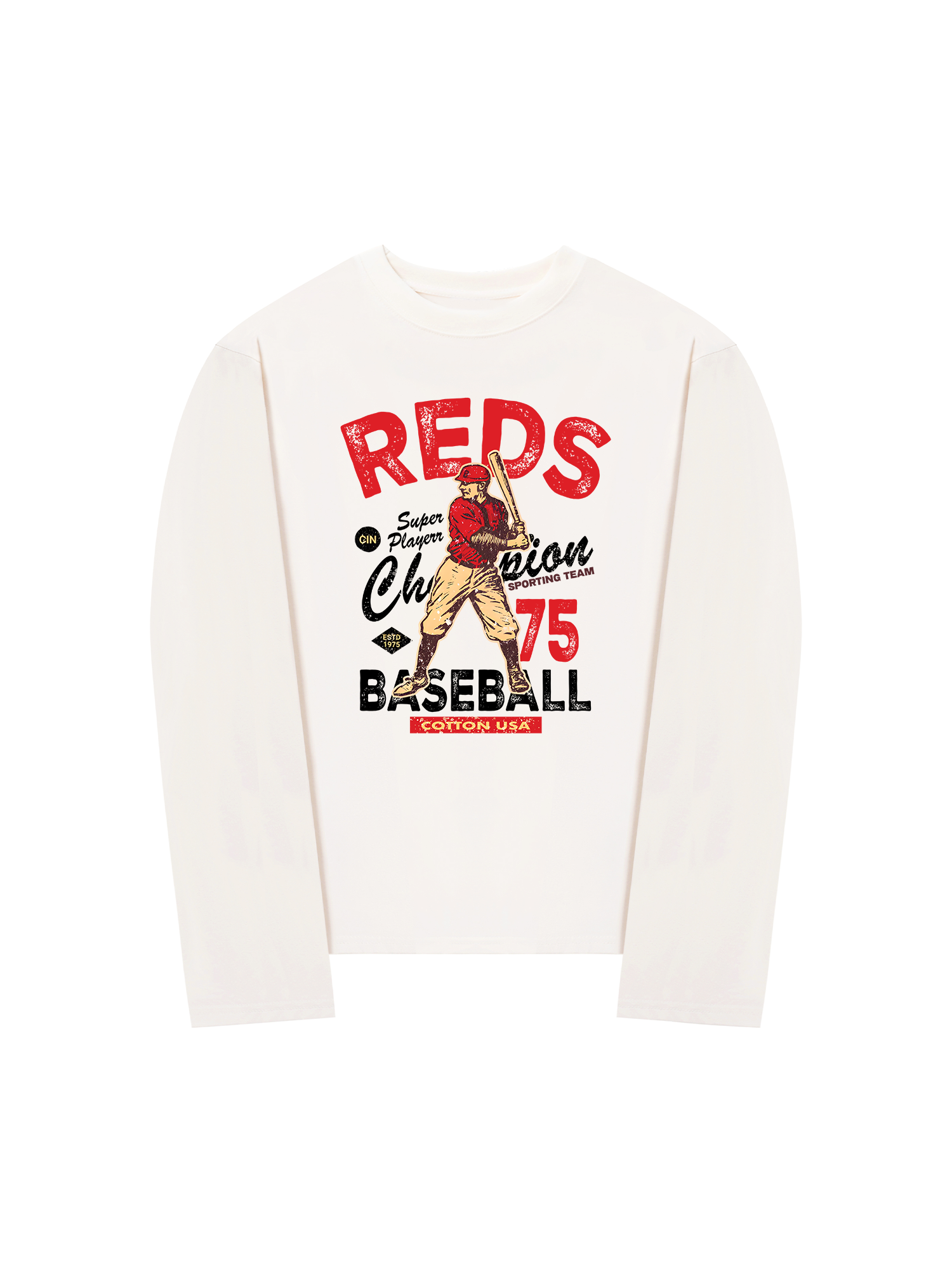 Áo Thun Dài Tay Baseball Super Player