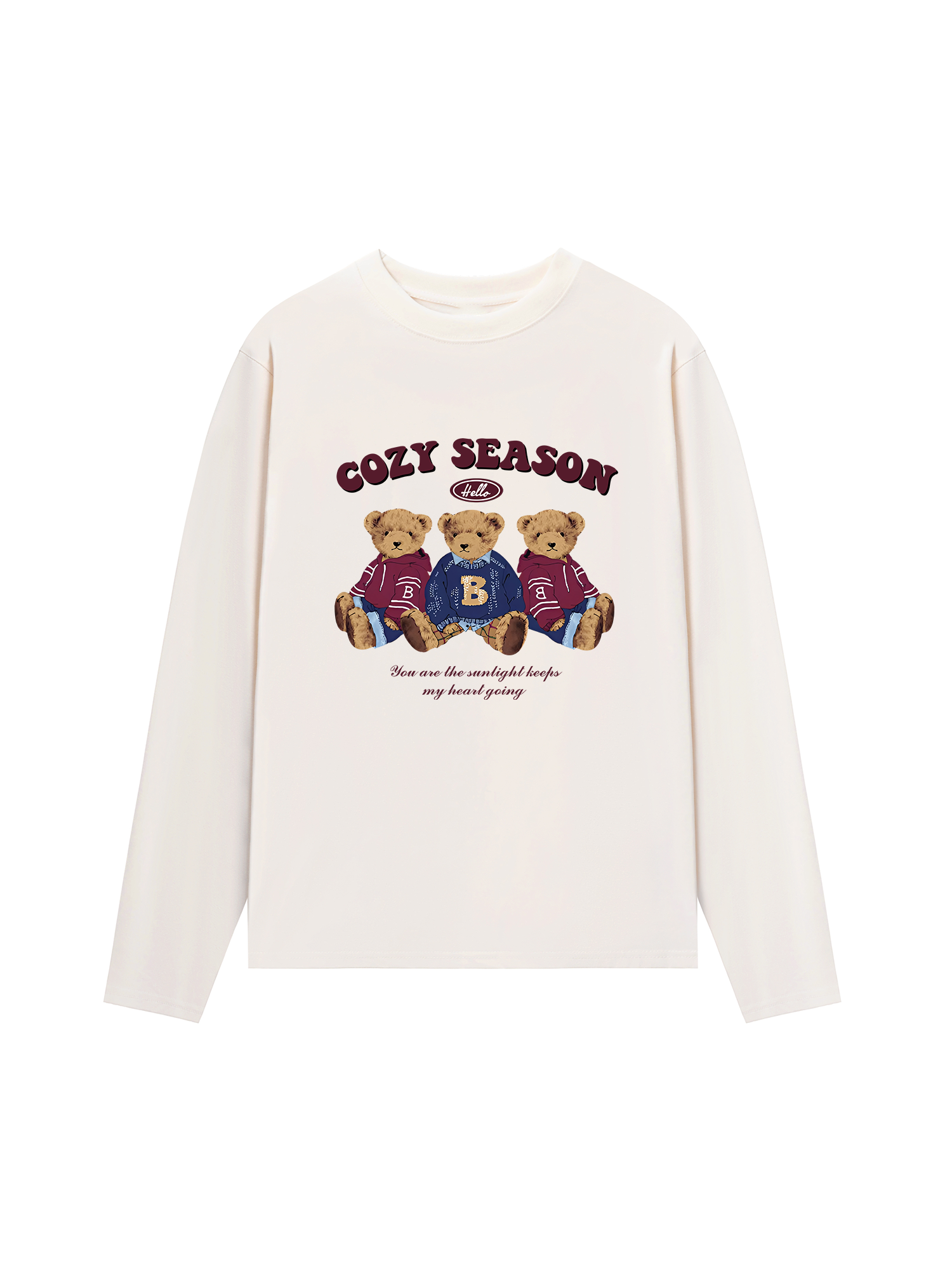 Áo Thun Dài Tay Cozy Season Three Bear