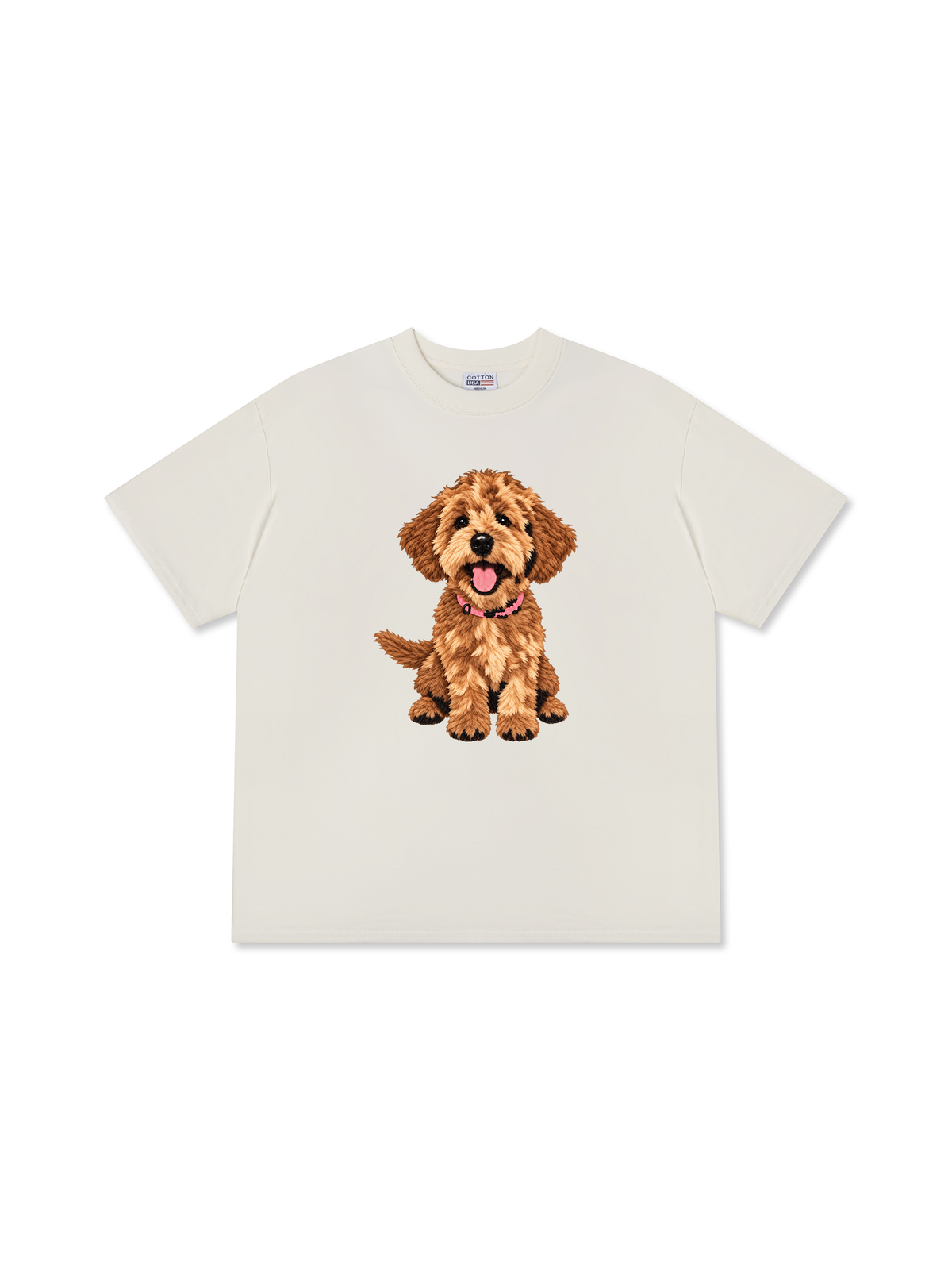 Áo Thun Relaxed Fit Cute Brown Puppy